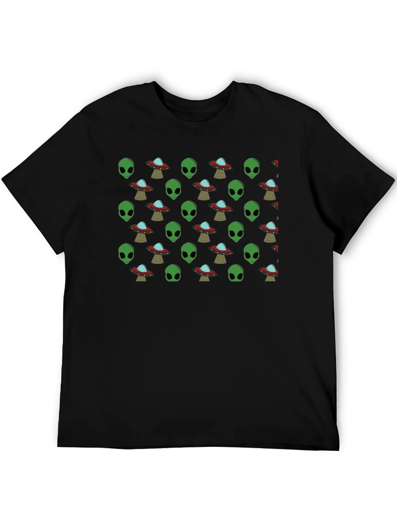 Alien & UFO Pattern T-Shirt - Out of this World Style!