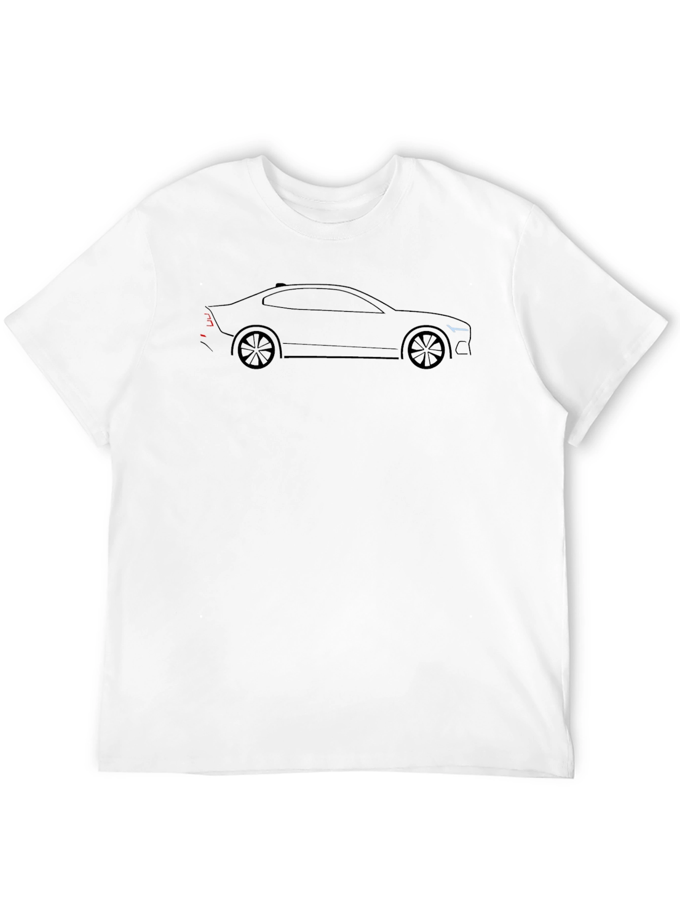 Car Outline Graphic Tee - Mens Black T-Shirt