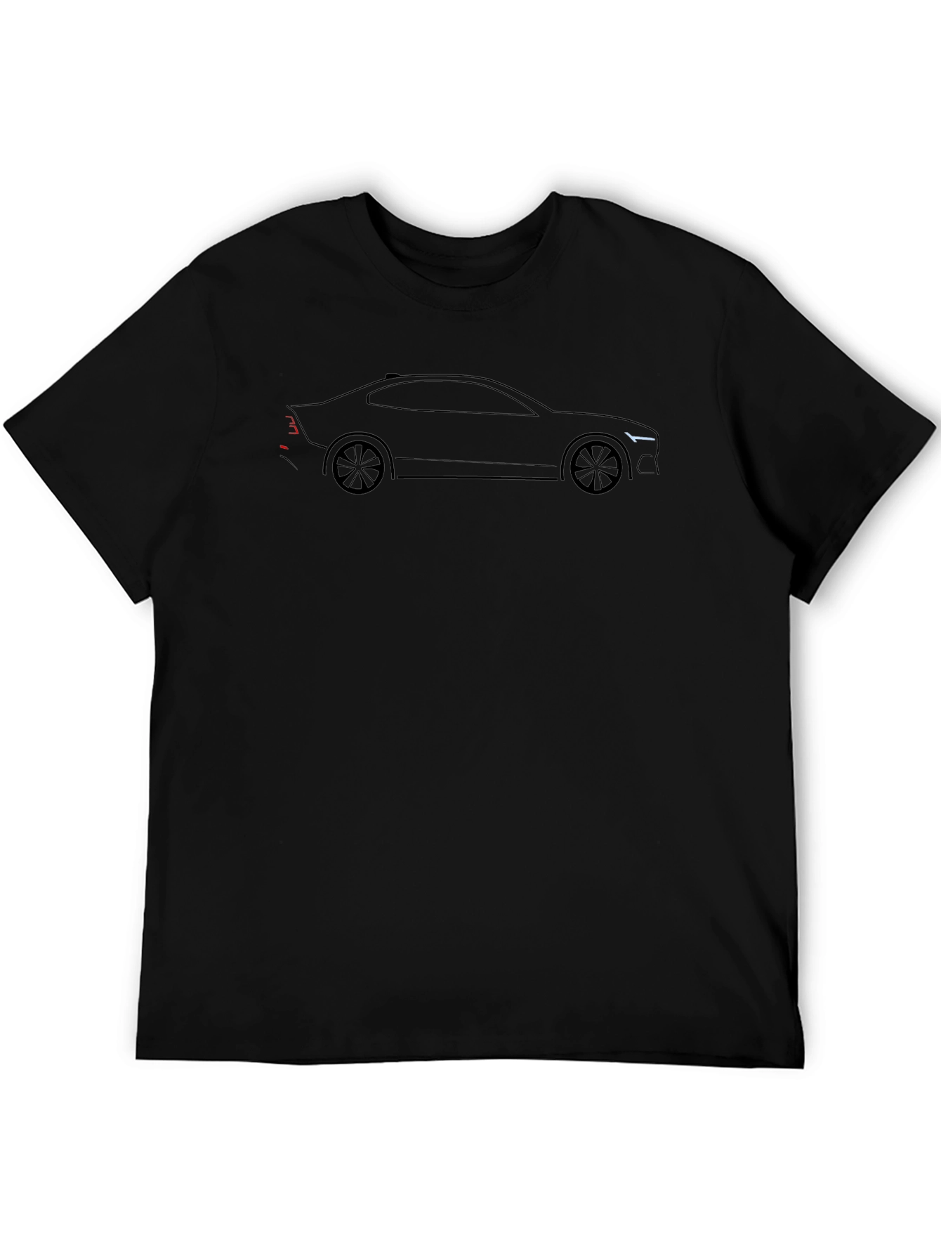 Car Outline Graphic Tee - Mens Black T-Shirt