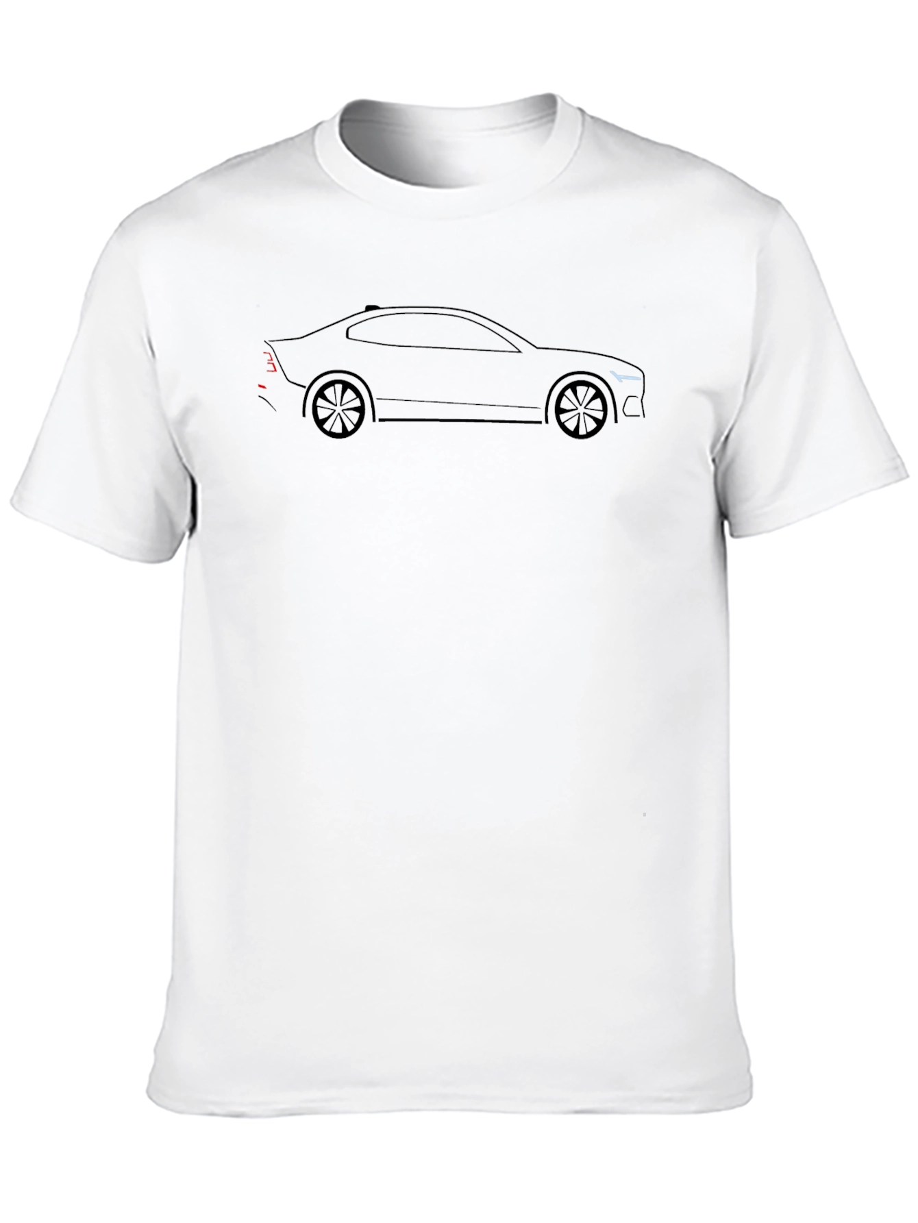 Car Outline Graphic Tee - Mens Black T-Shirt