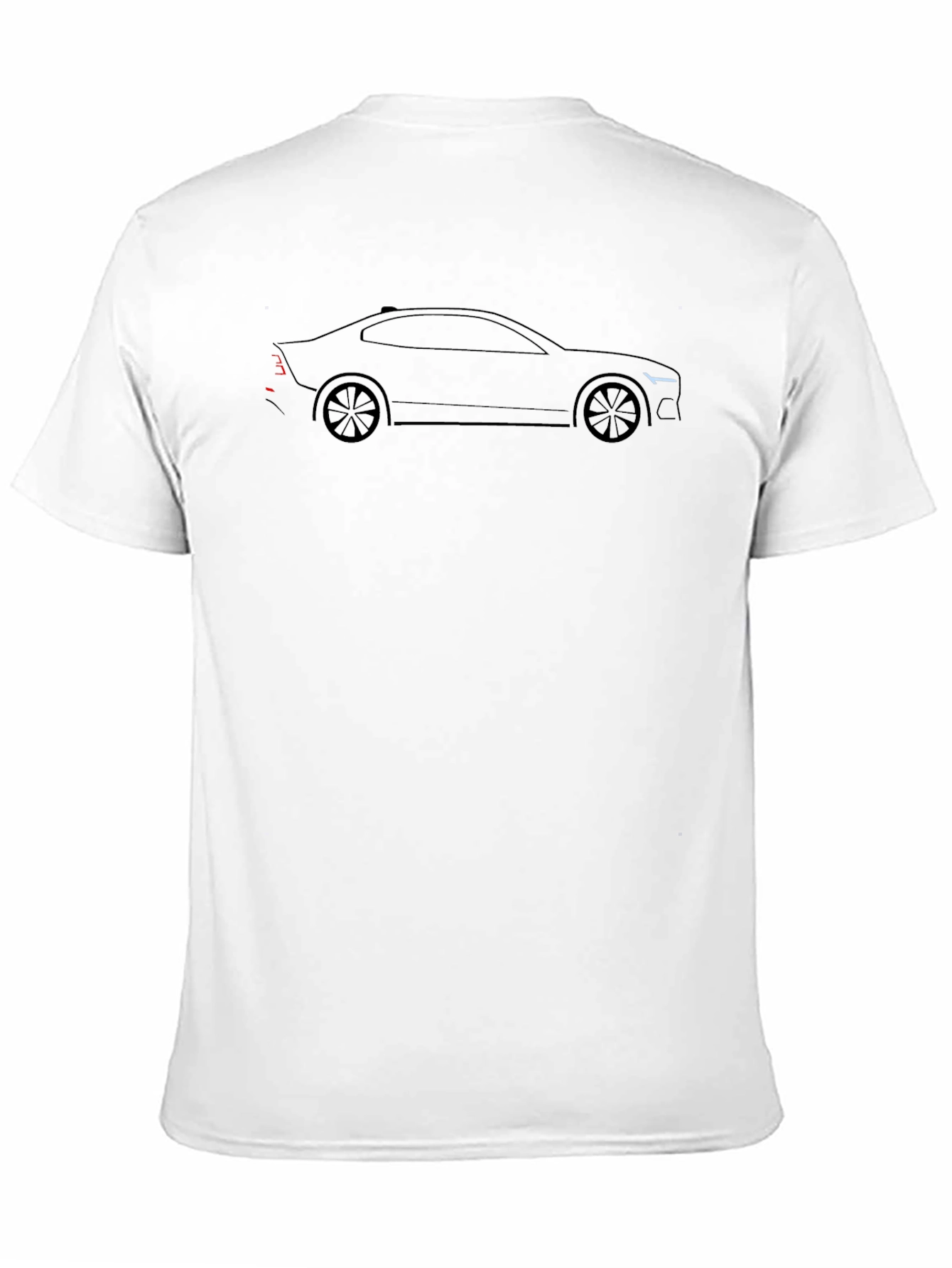 Car Outline Graphic Tee - Mens Black T-Shirt