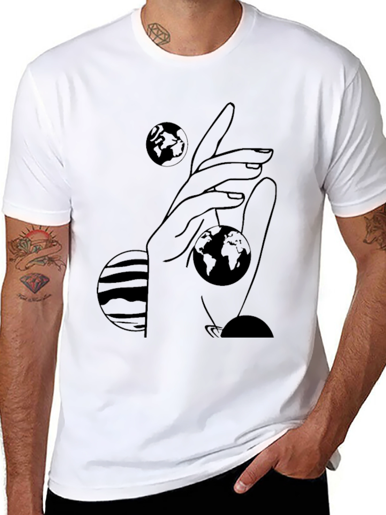 Celestial Hand Graphic Tee - Unisex