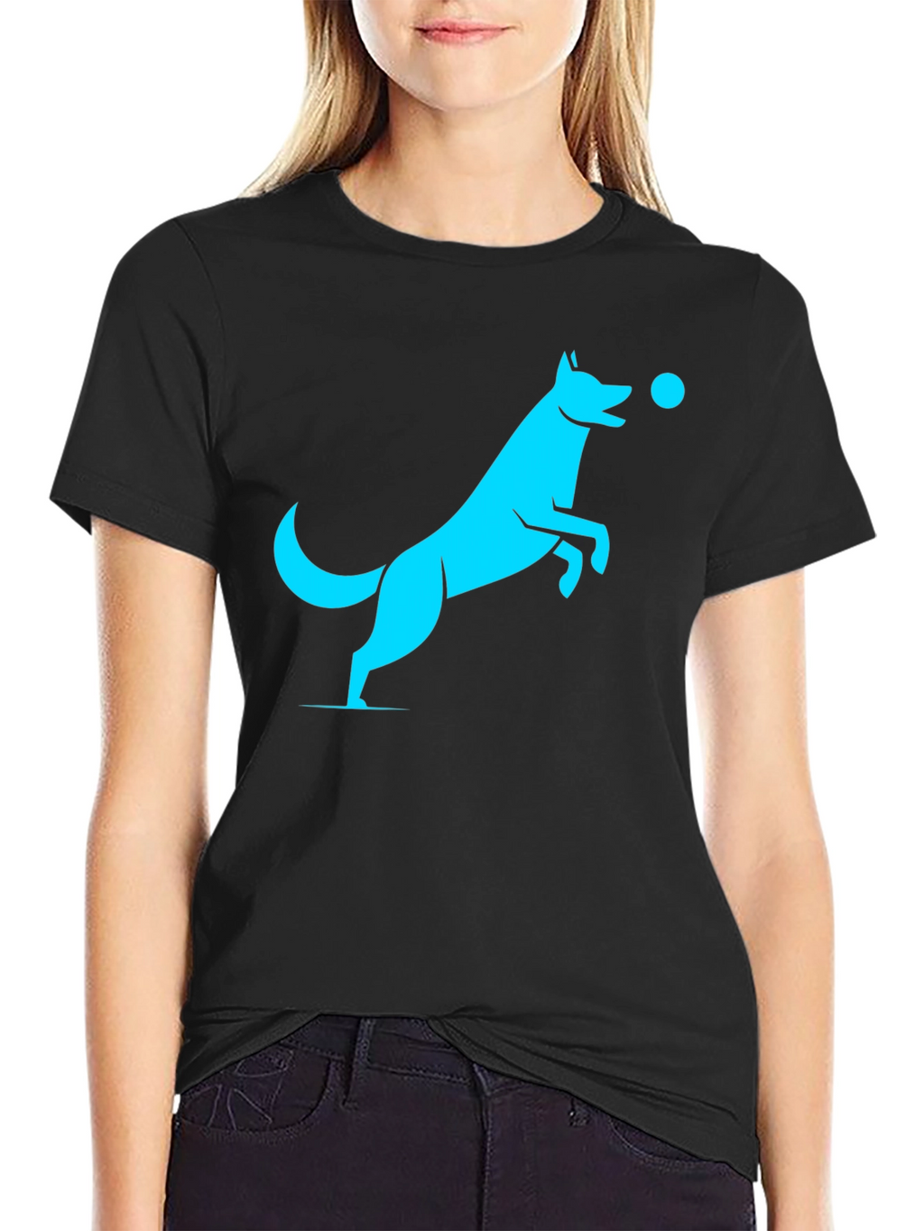 Cool Dog Graphic T-Shirt - Black