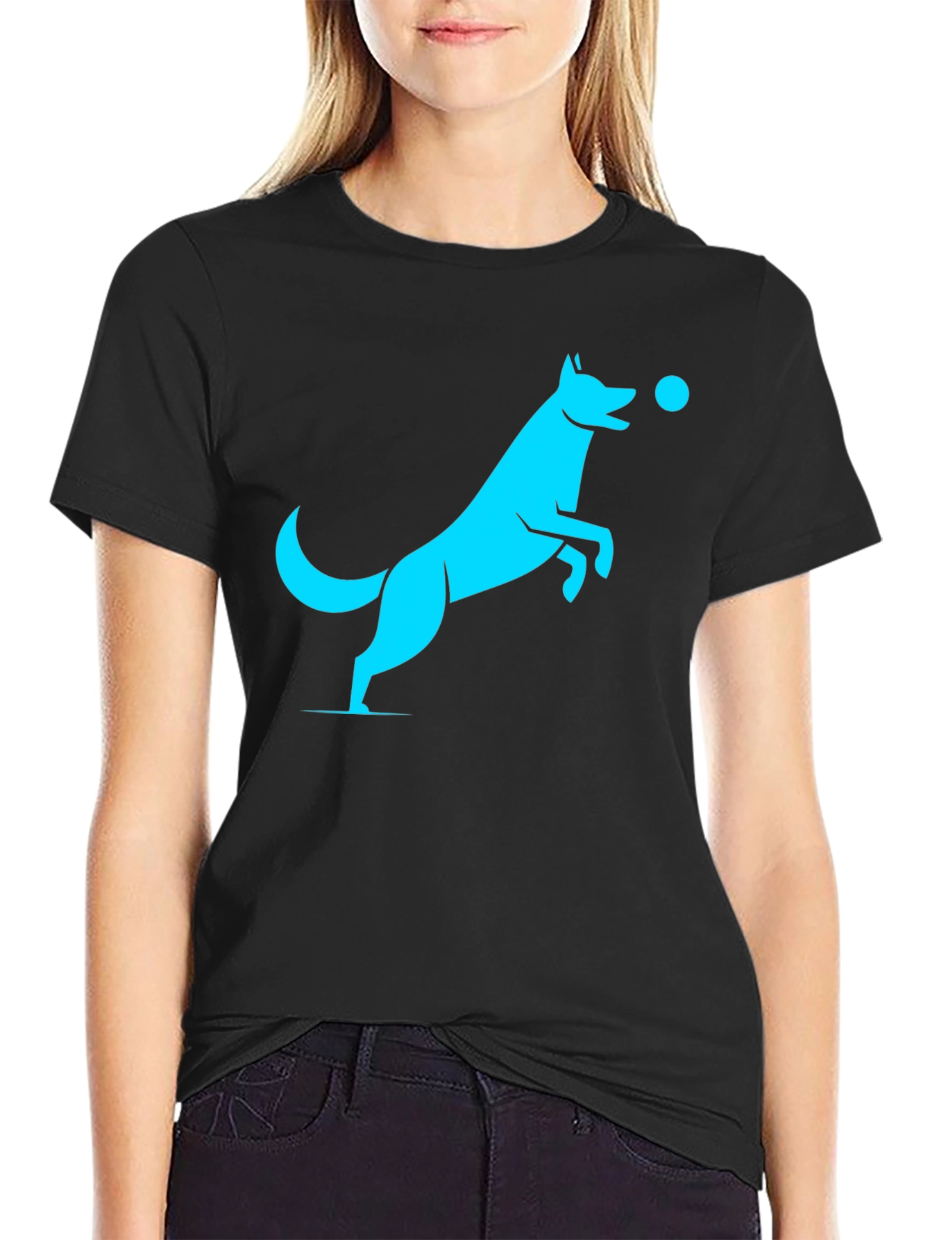 Cool Dog Graphic T-Shirt - Black
