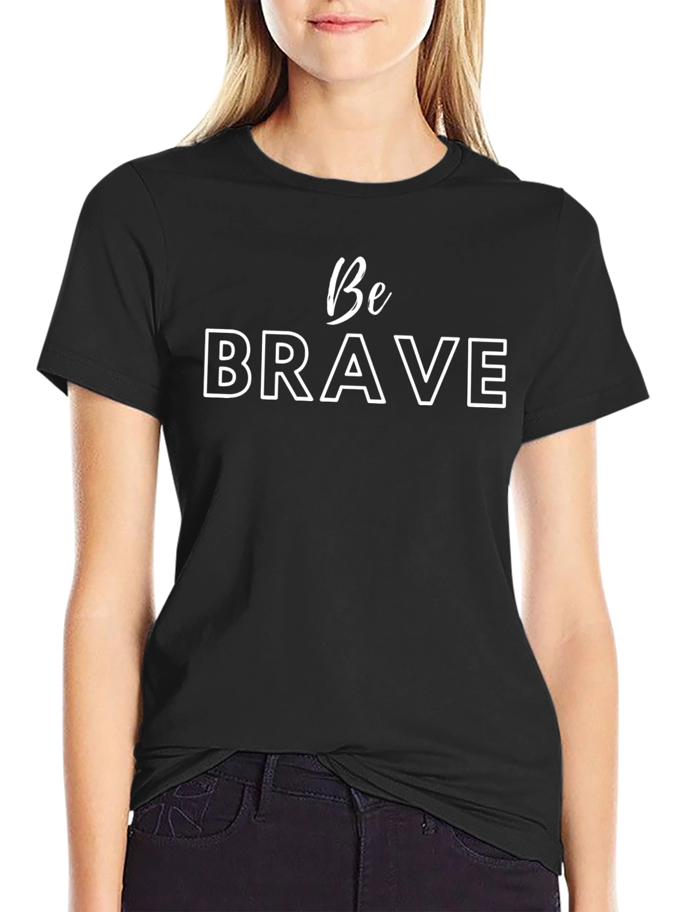 Be Brave Graphic Tee - Mens Black T-Shirt