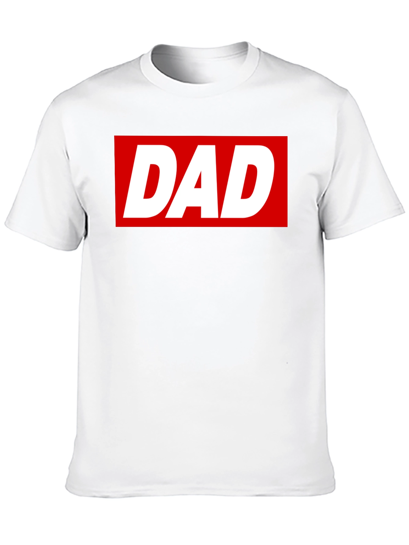 Dad T-Shirt - Bold Red Box Logo - Soft Cotton
