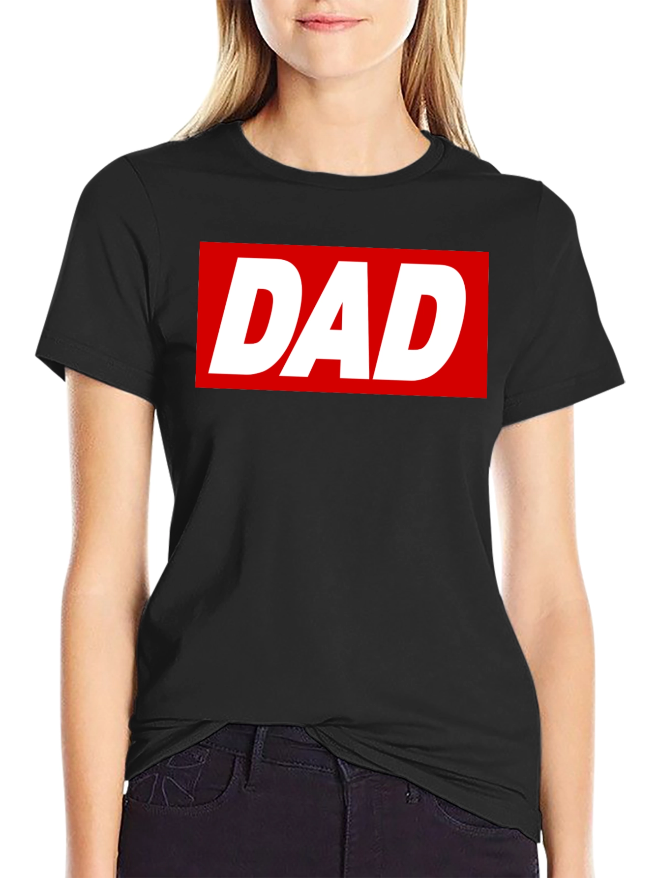 Dad T-Shirt - Bold Red Box Logo - Soft Cotton