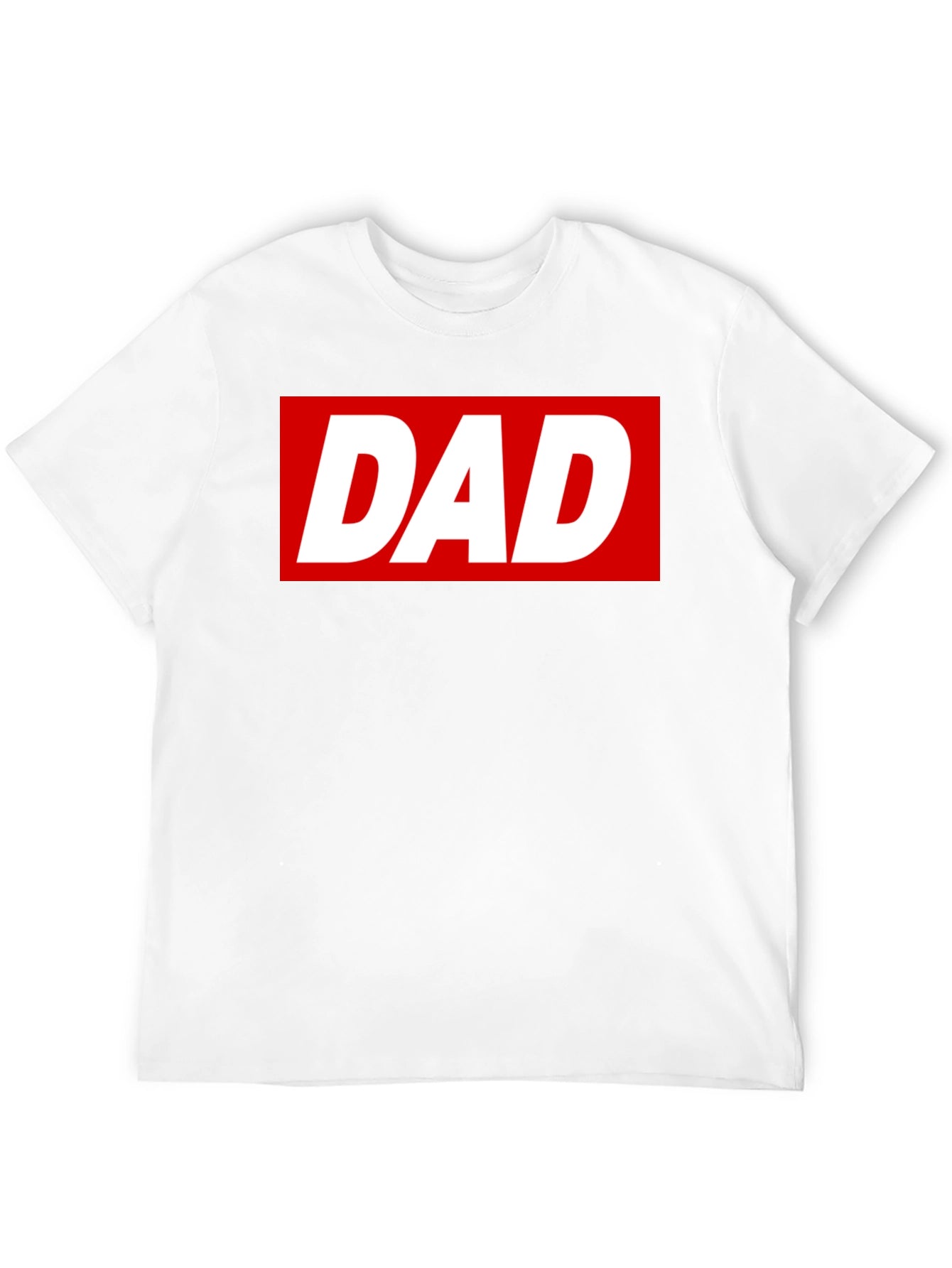 Dad T-Shirt - Bold Red Box Logo - Soft Cotton