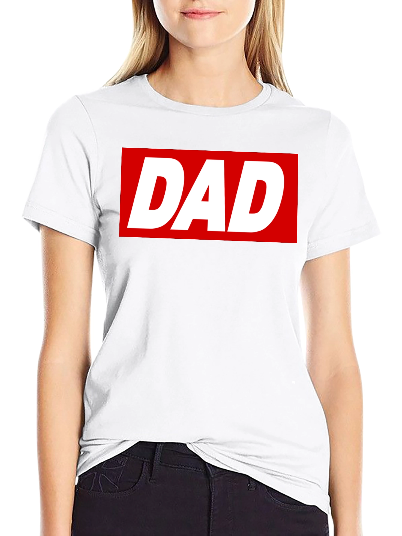 Dad T-Shirt - Bold Red Box Logo - Soft Cotton