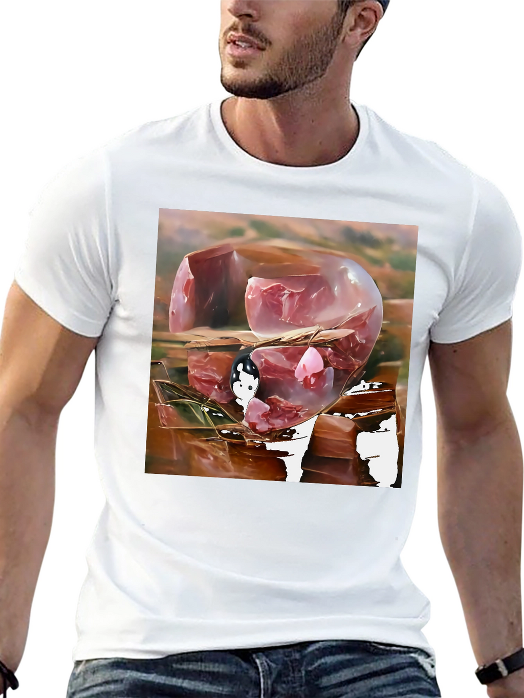 Abstract Meat Cube Art T-Shirt