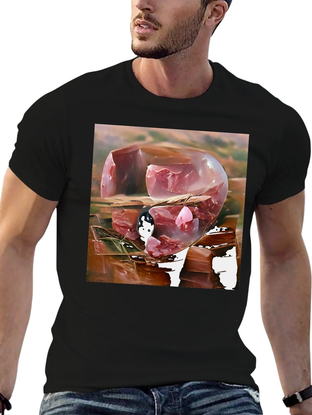 Abstract Meat Cube Art T-Shirt