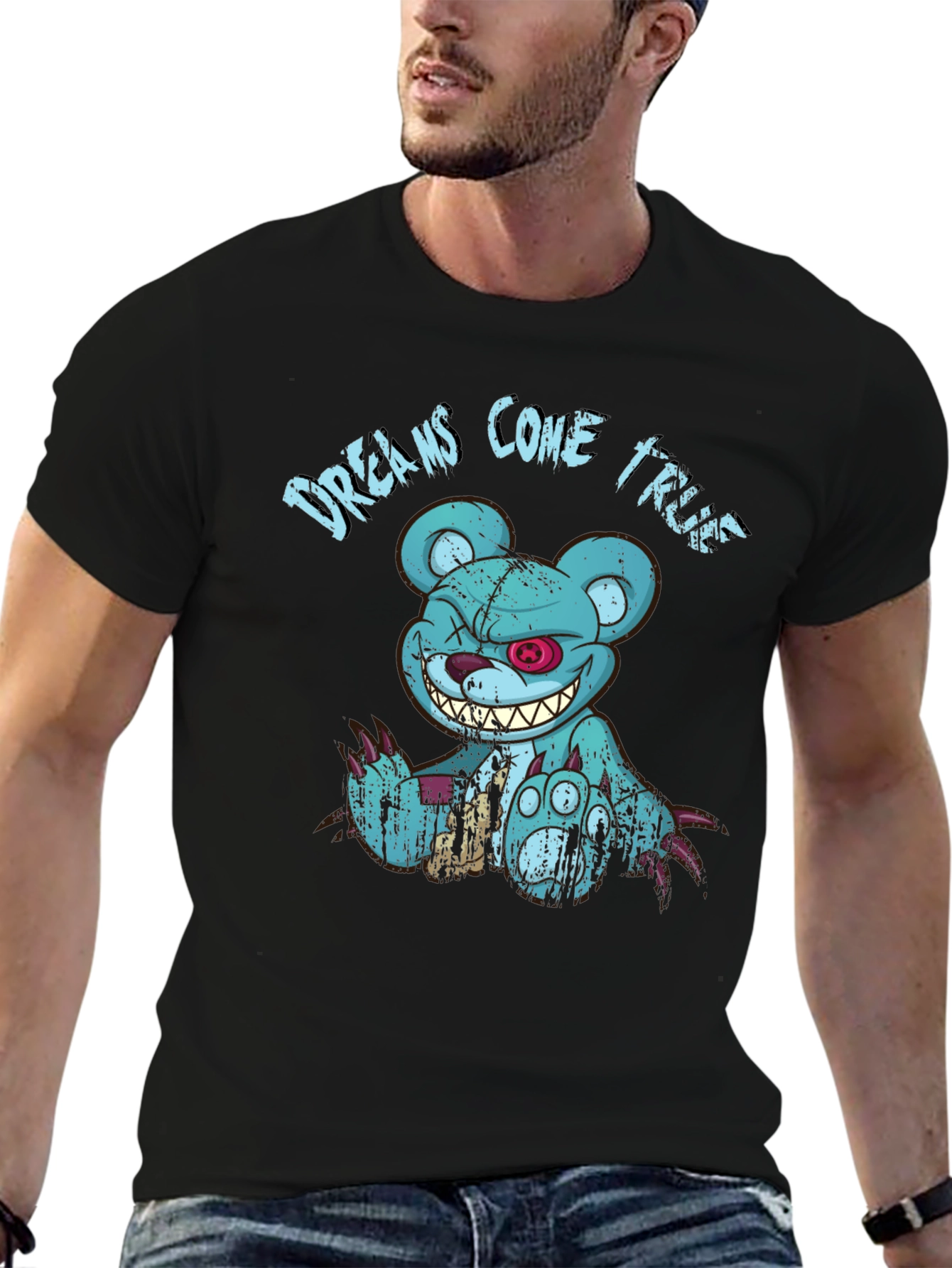 Dreams Come True Evil Teddy Bear Graphic Tee