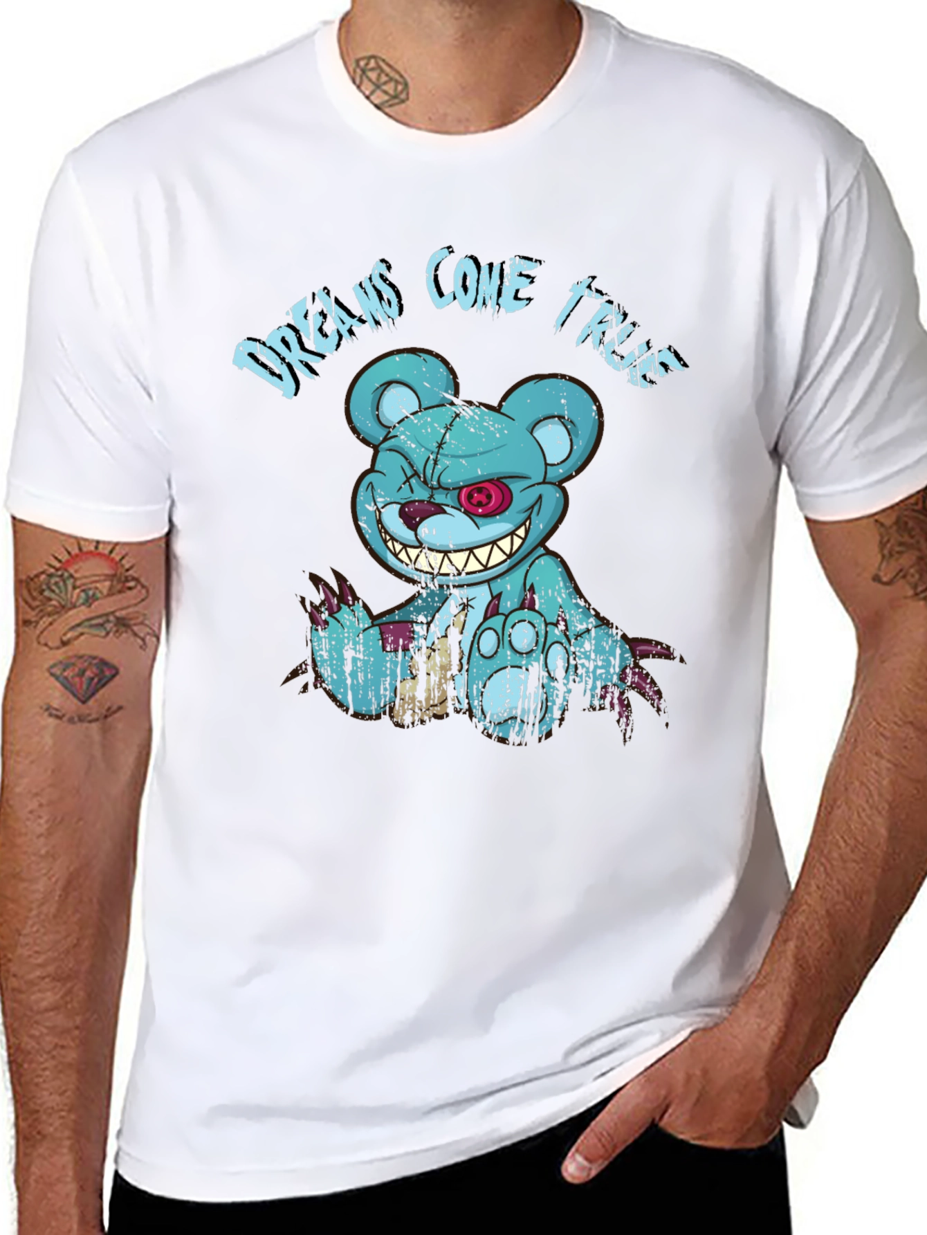 Dreams Come True Evil Teddy Bear Graphic Tee