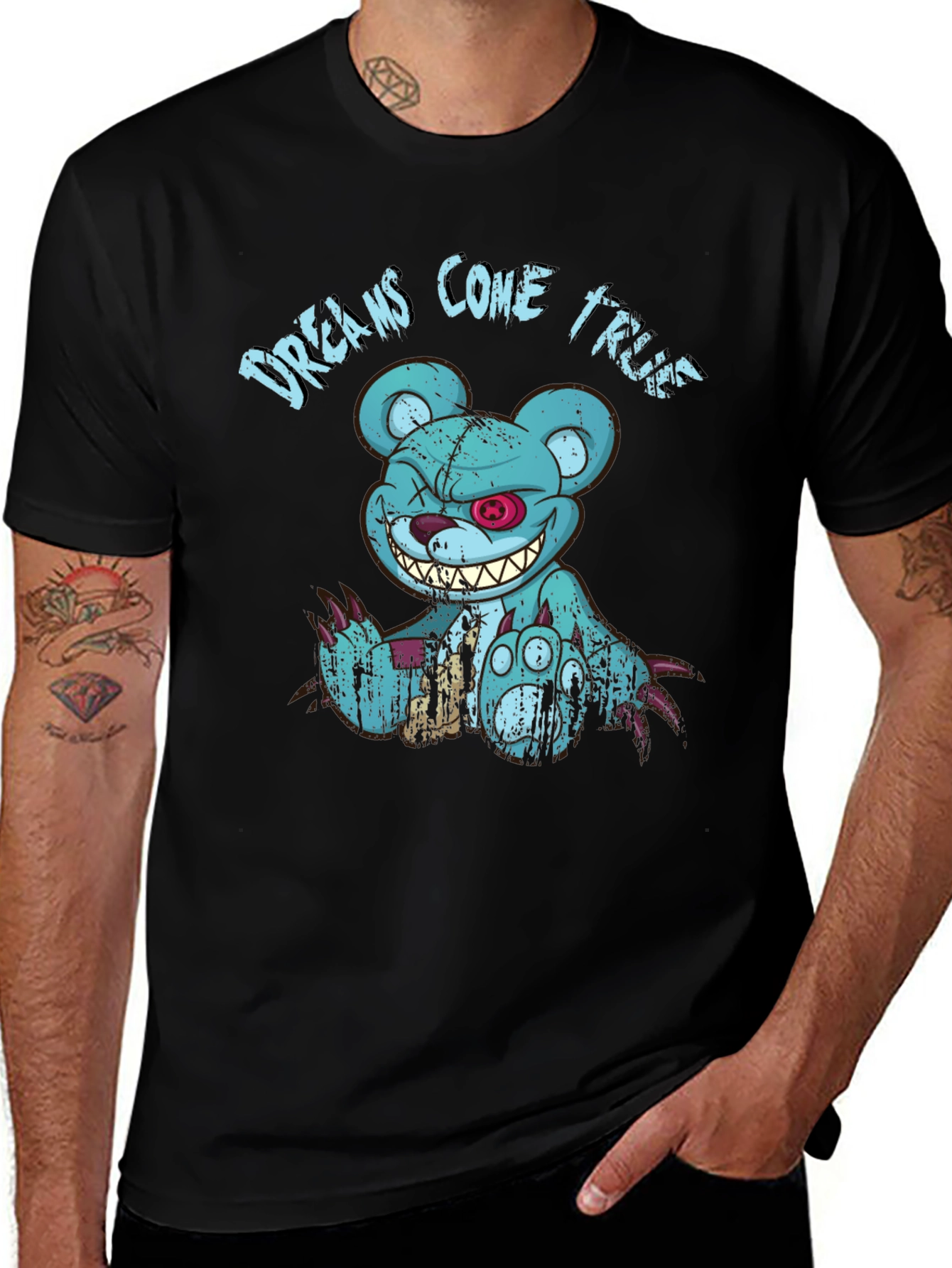 Dreams Come True Evil Teddy Bear Graphic Tee