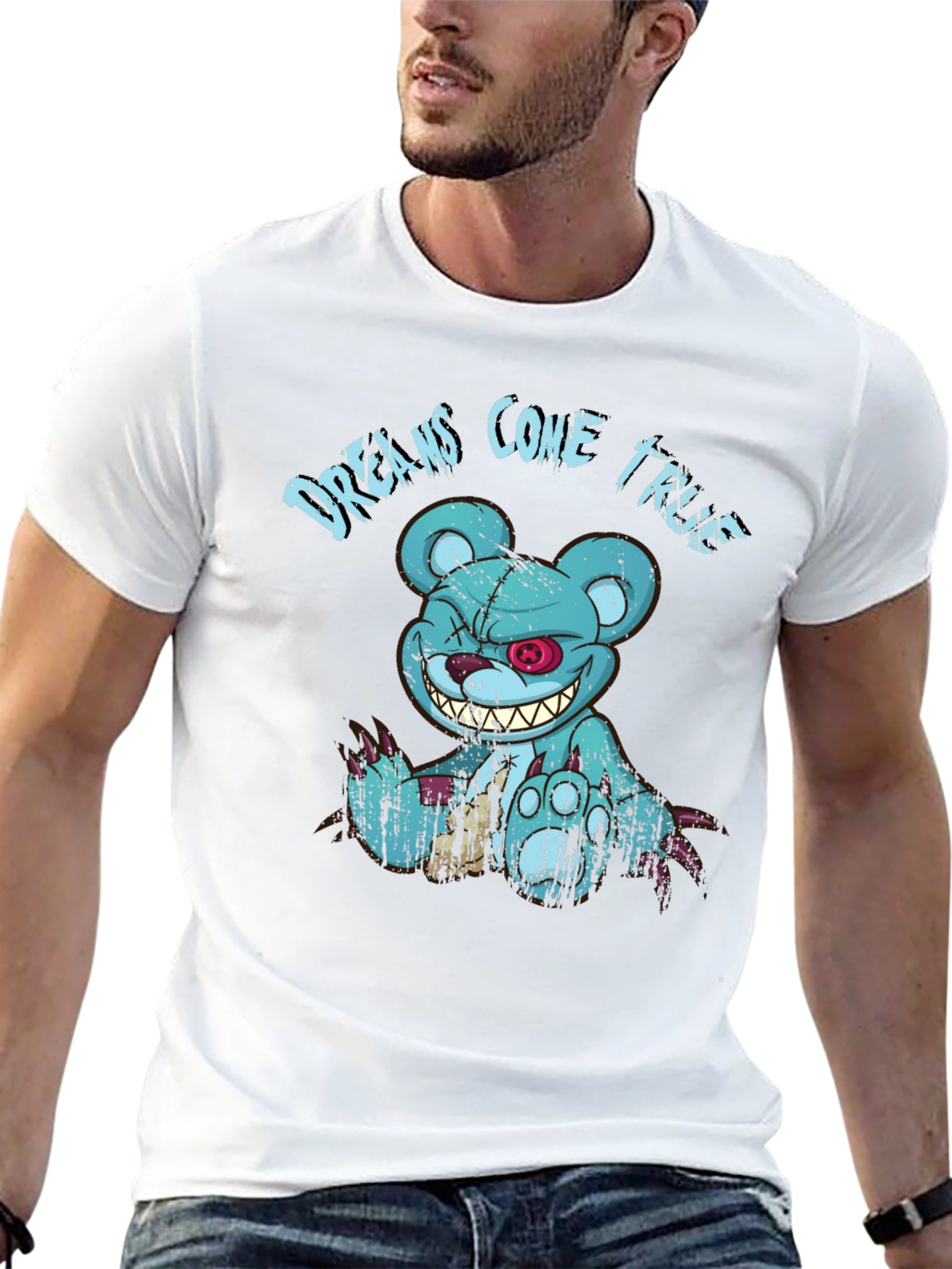 Dreams Come True Evil Teddy Bear Graphic Tee