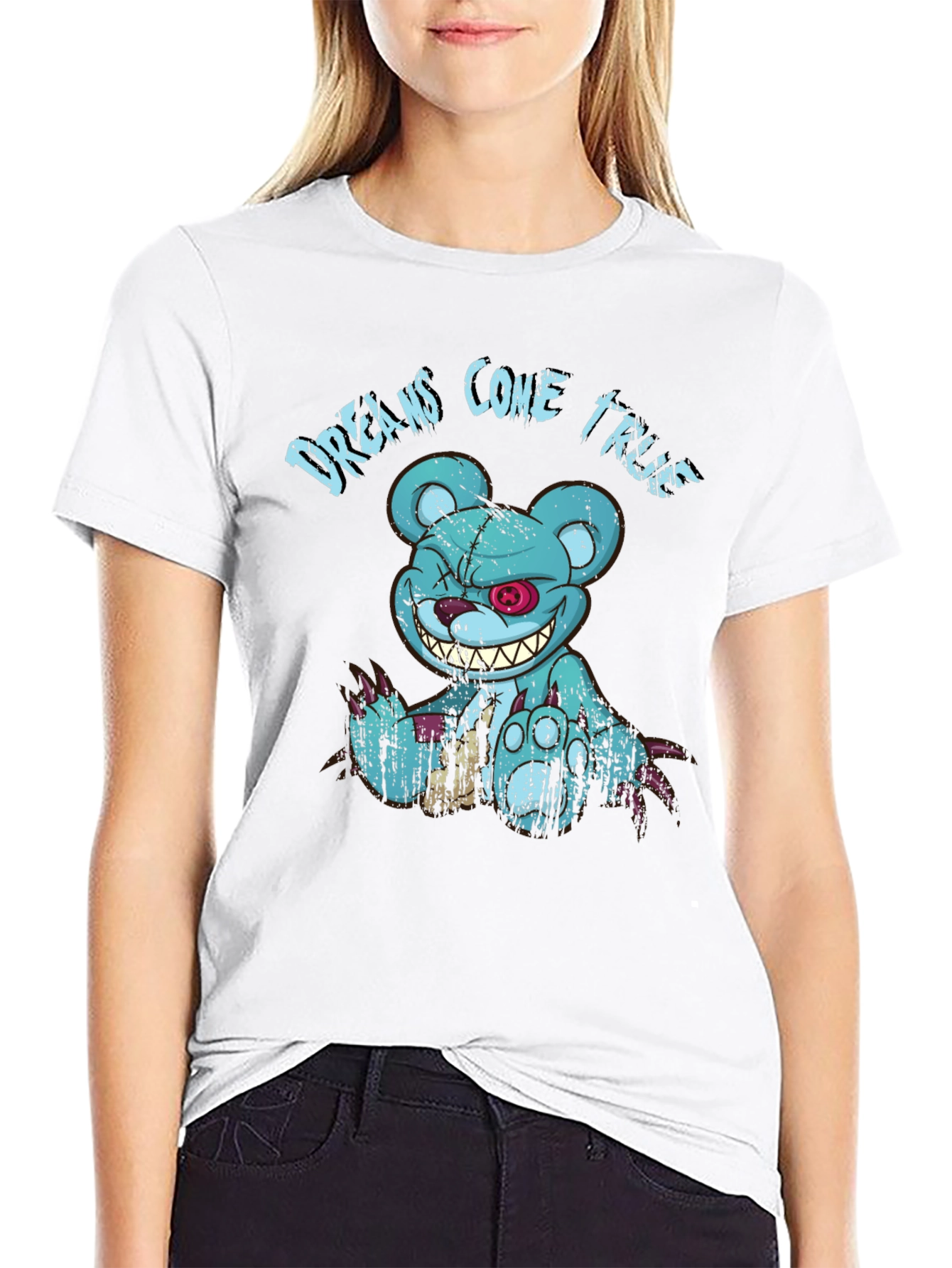 Dreams Come True Evil Teddy Bear Graphic Tee