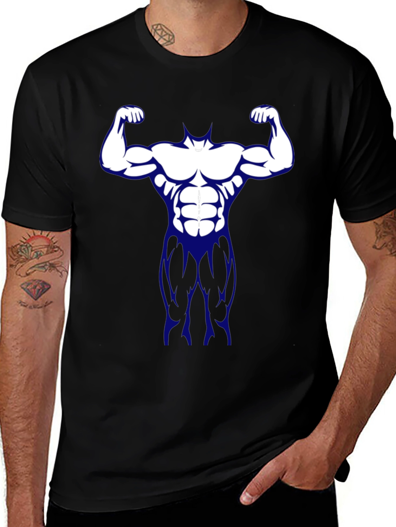 Muscle Man Graphic Tee - Black