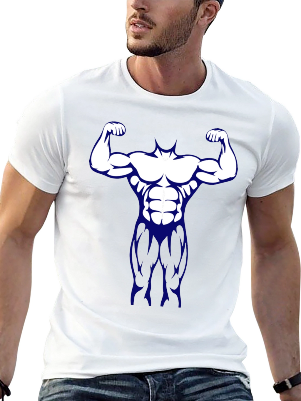 Muscle Man Graphic Tee - Black