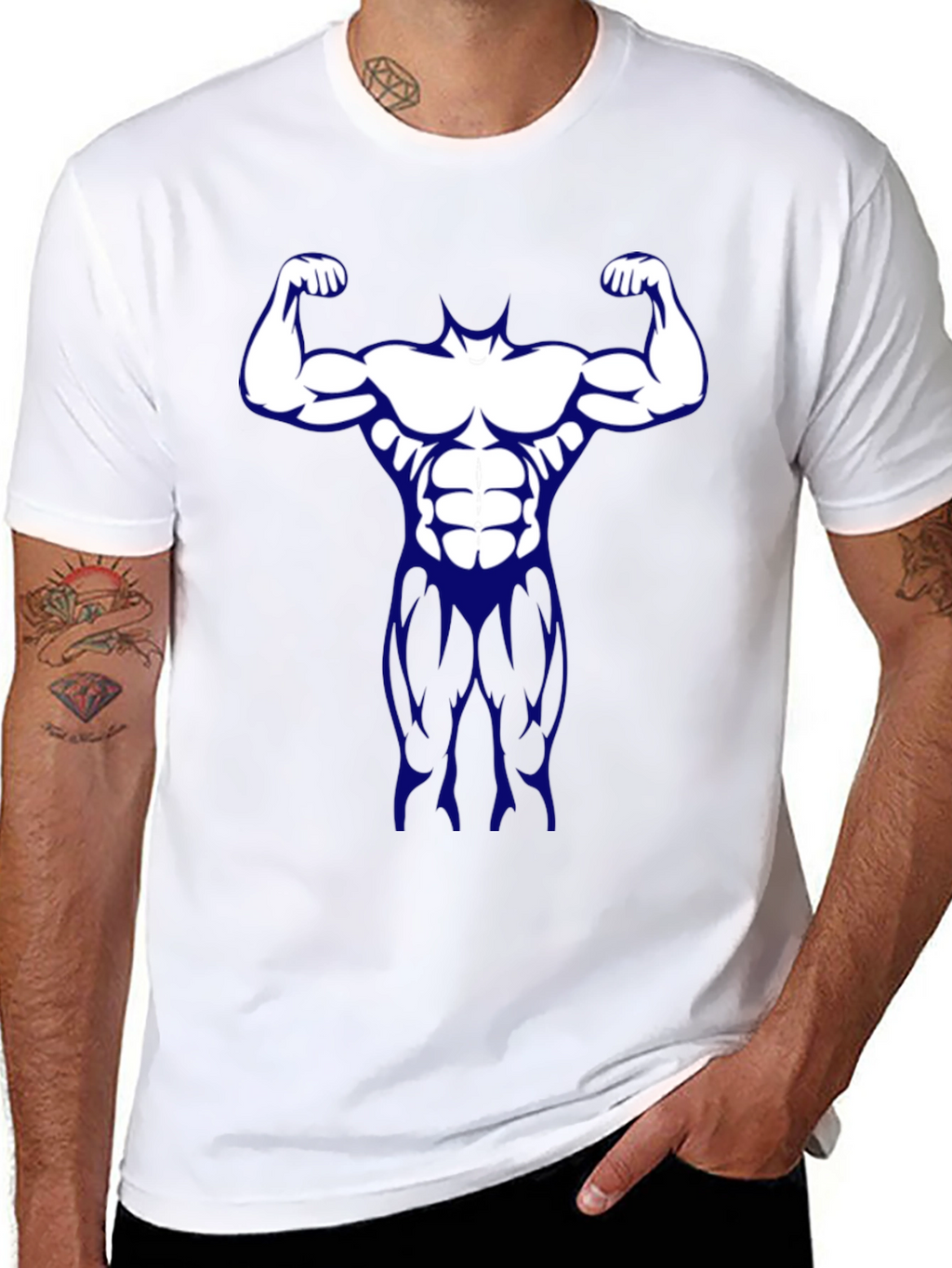 Muscle Man Graphic Tee - Black