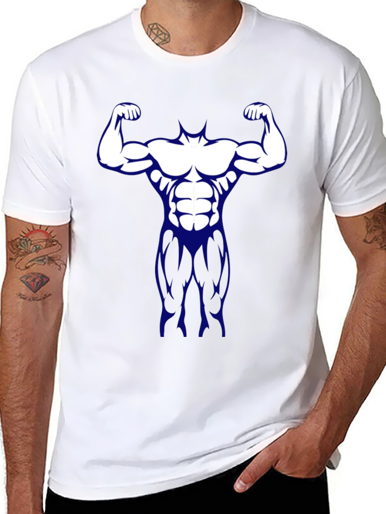 Muscle Man Graphic Tee - Black