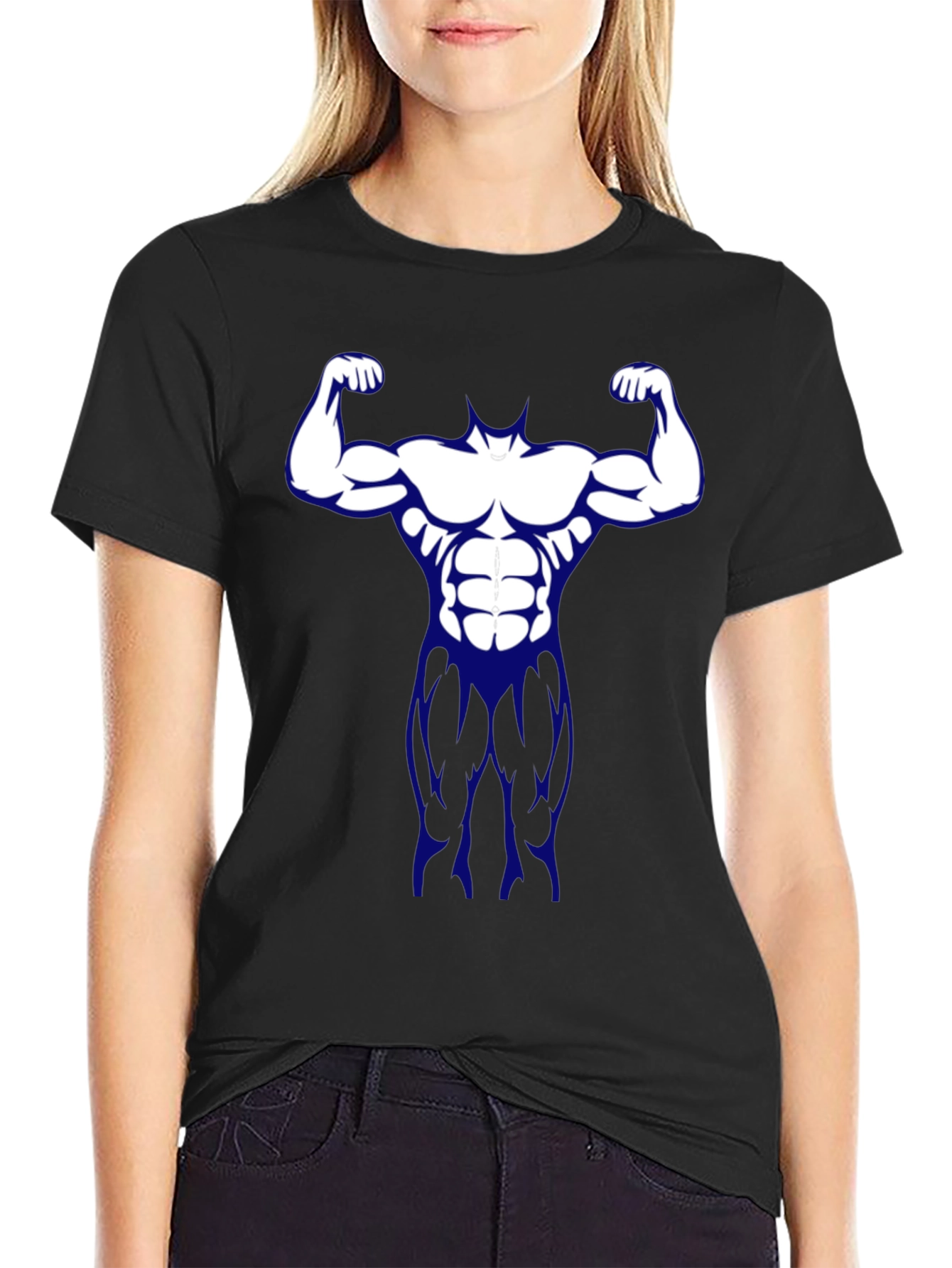 Muscle Man Graphic Tee - Black