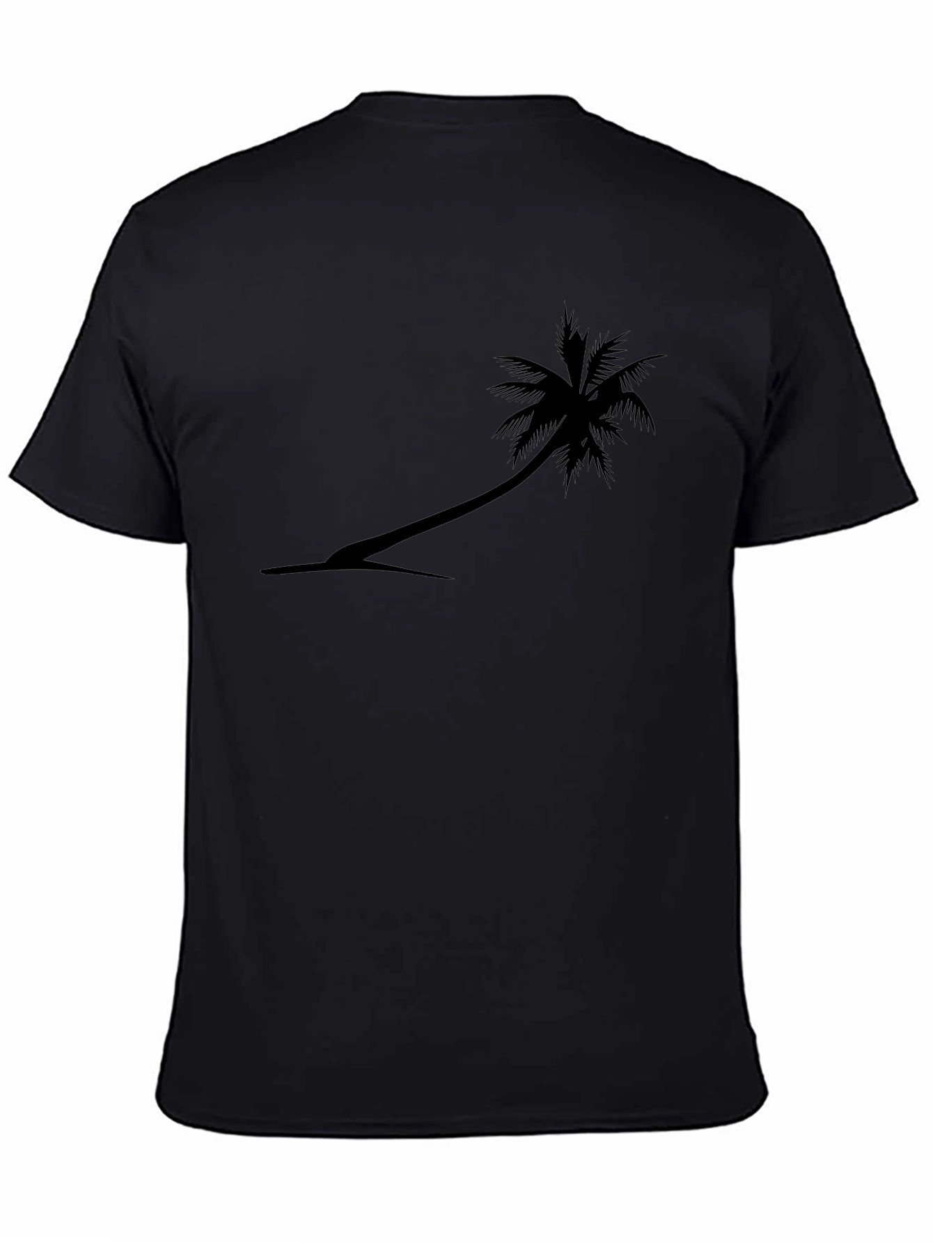 Black Palm Tree Graphic Tee - Tropical Style