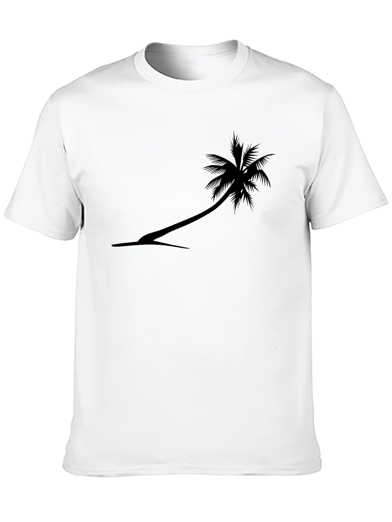 Black Palm Tree Graphic Tee - Tropical Style