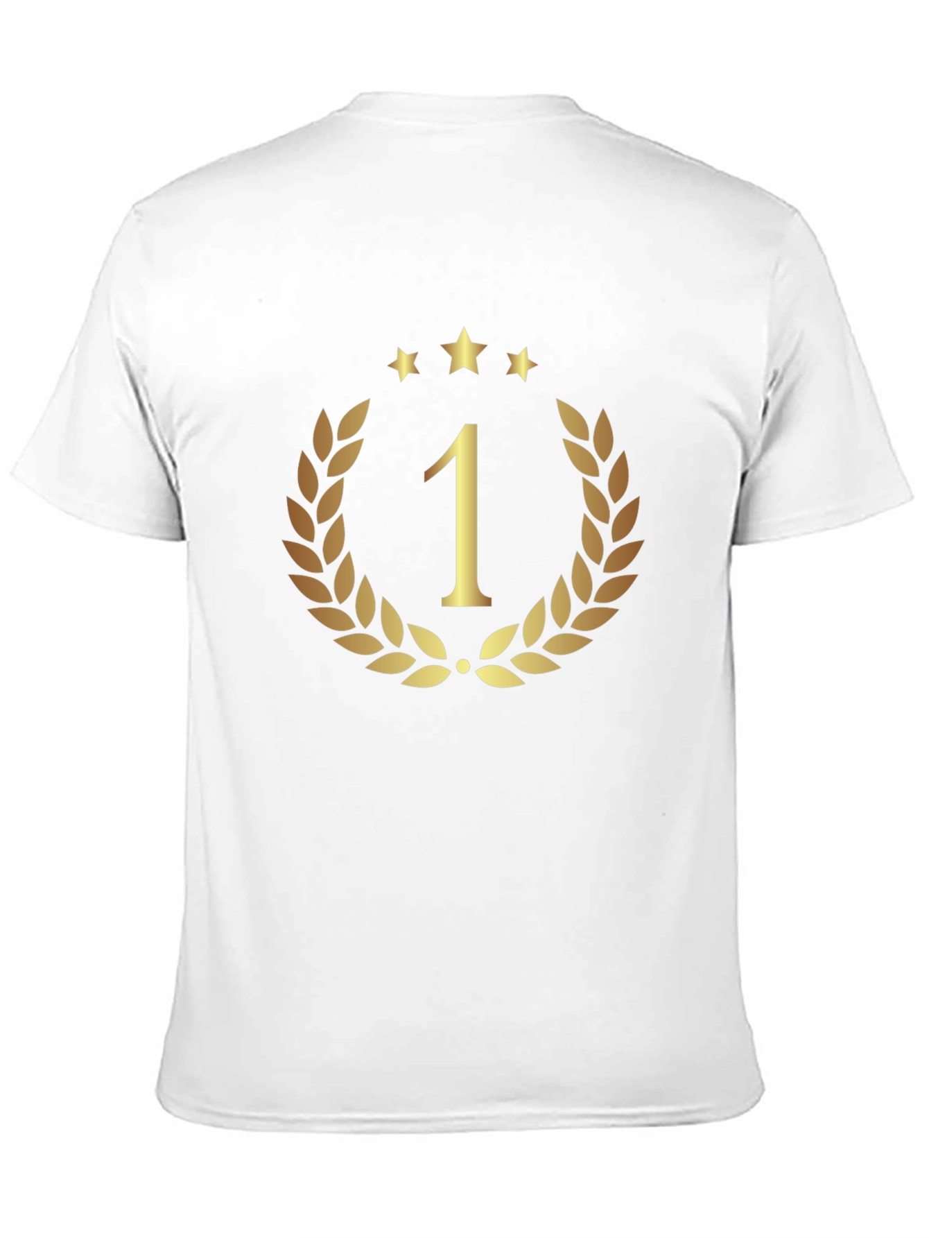 Champion Black T-Shirt - Gold Number One Design