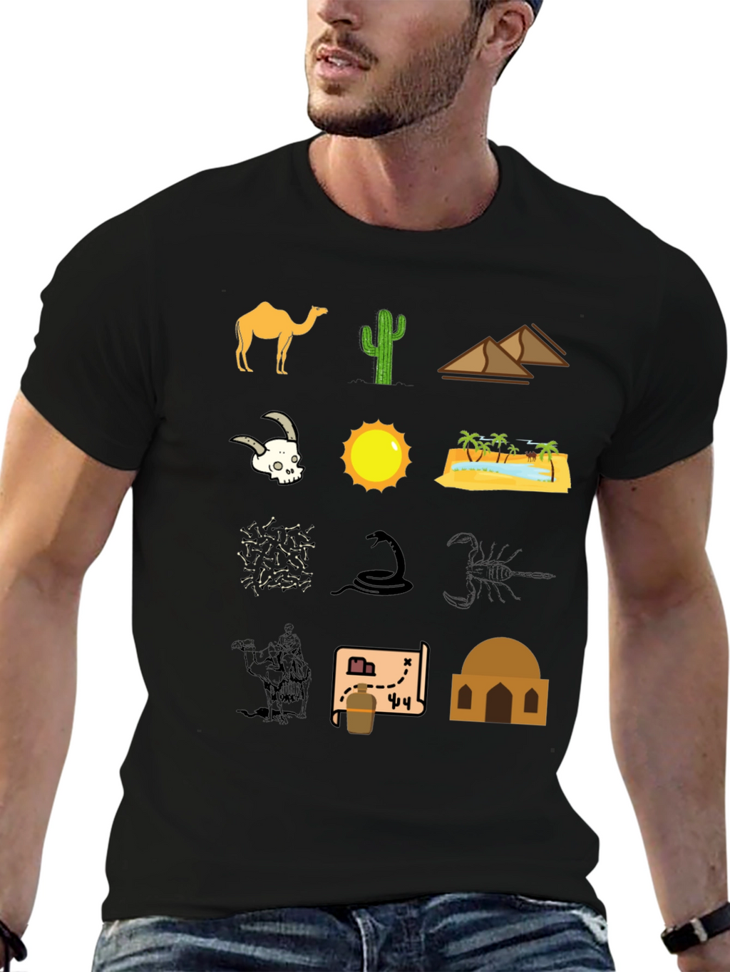 Desert Icon T-Shirt - Black Graphic Tee