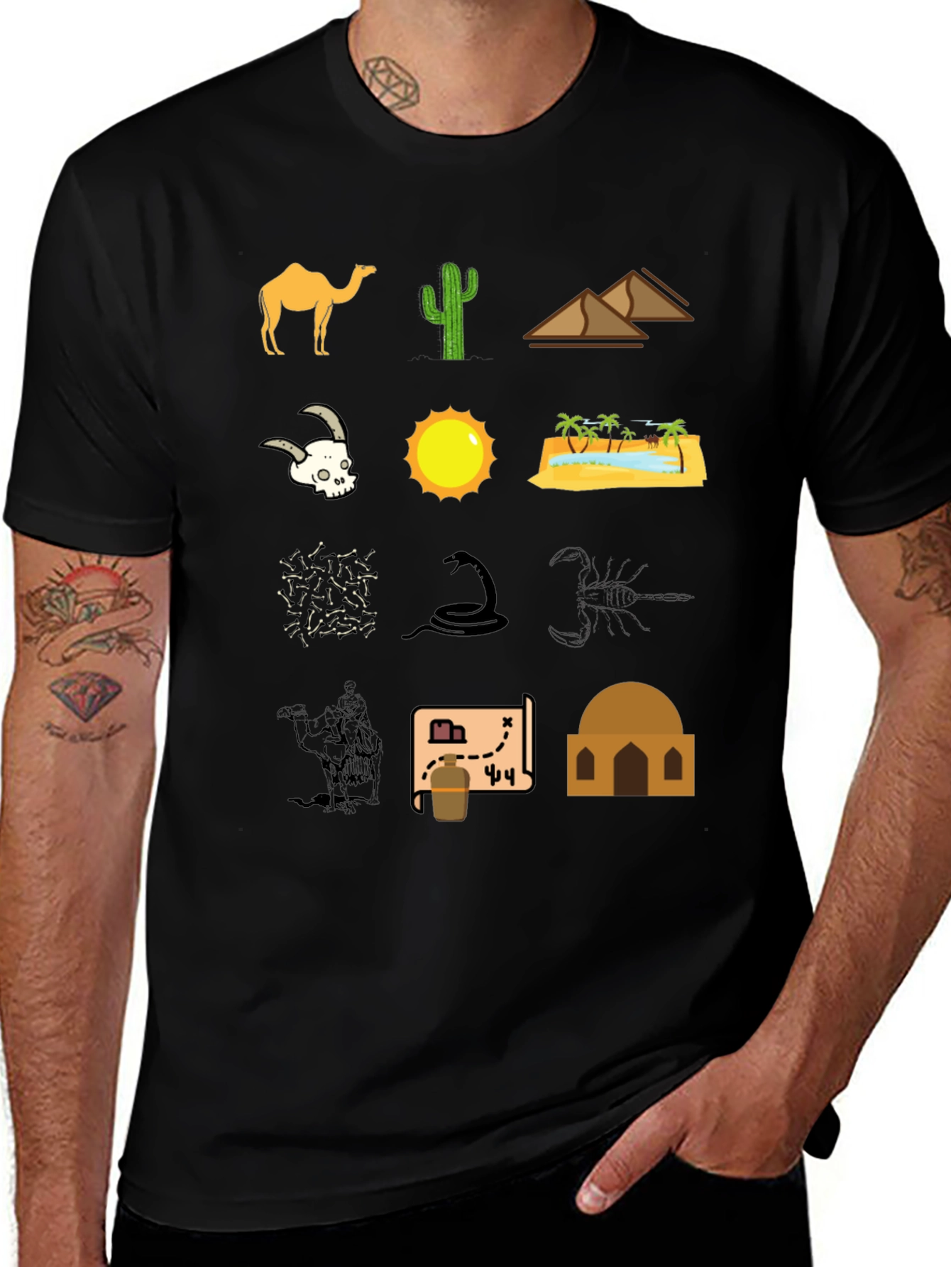 Desert Icon T-Shirt - Black Graphic Tee