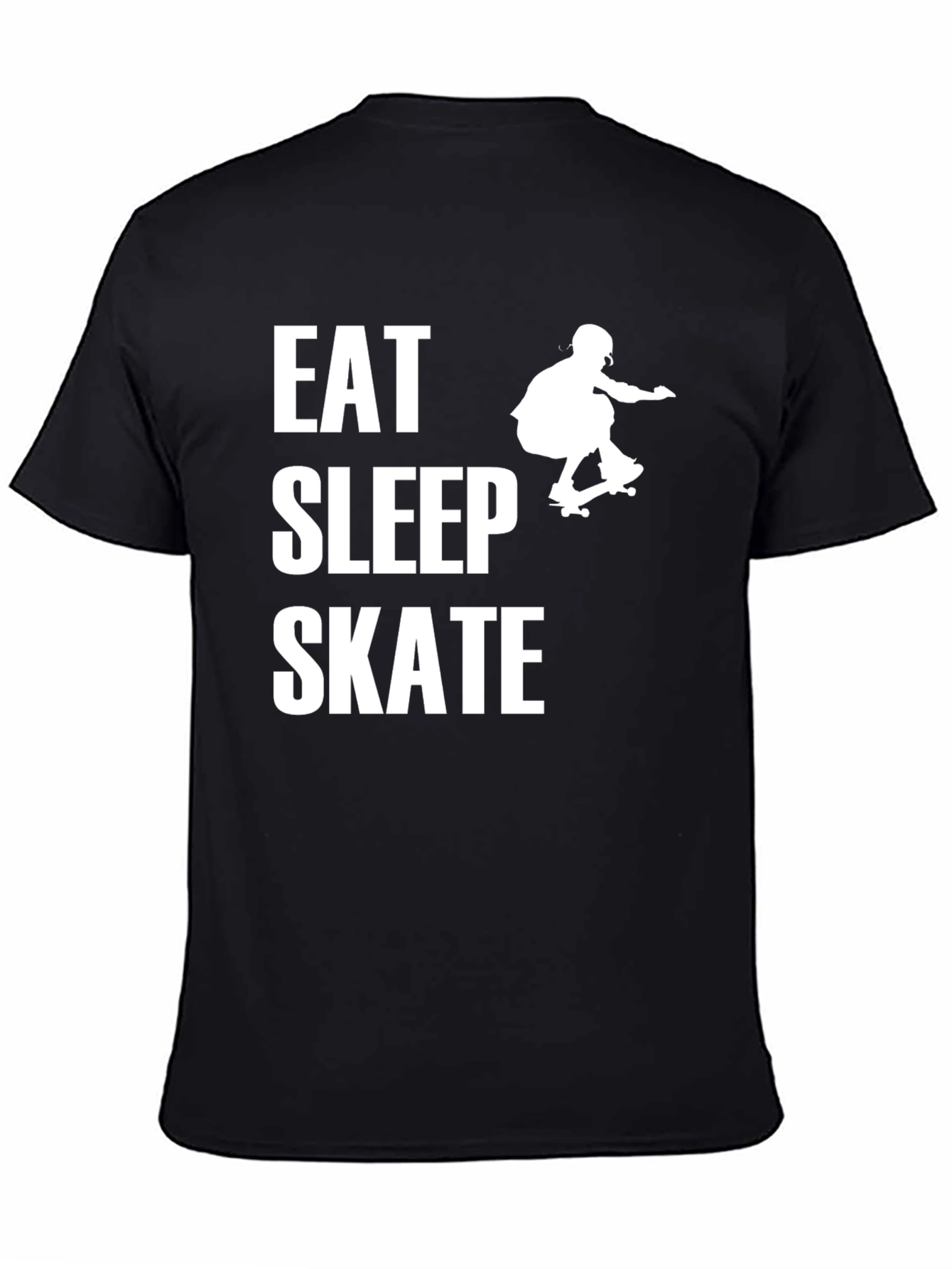 Eat Sleep Skate Black Graphic Tee Shirt