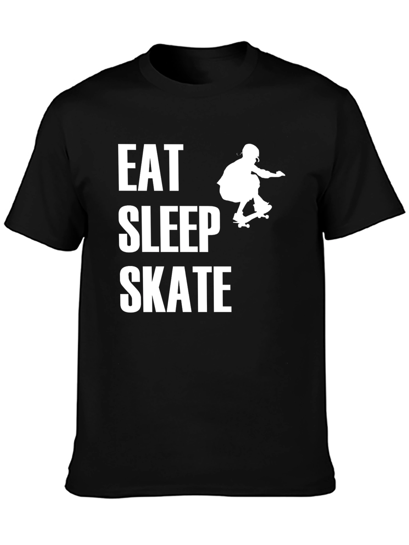Eat Sleep Skate Black Graphic Tee Shirt