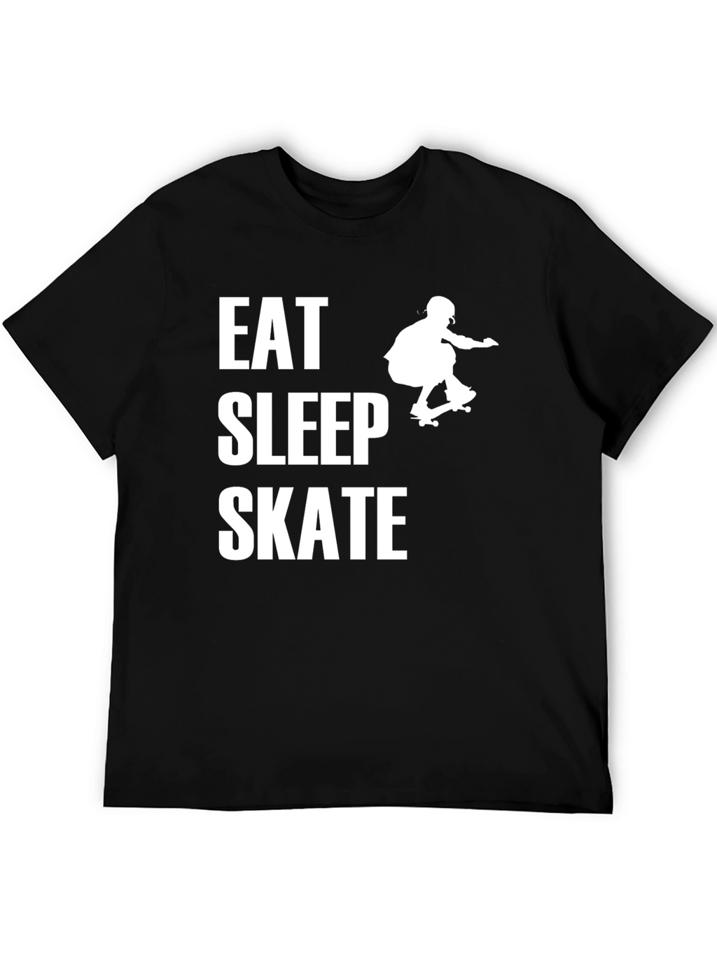 Eat Sleep Skate Black Graphic Tee Shirt
