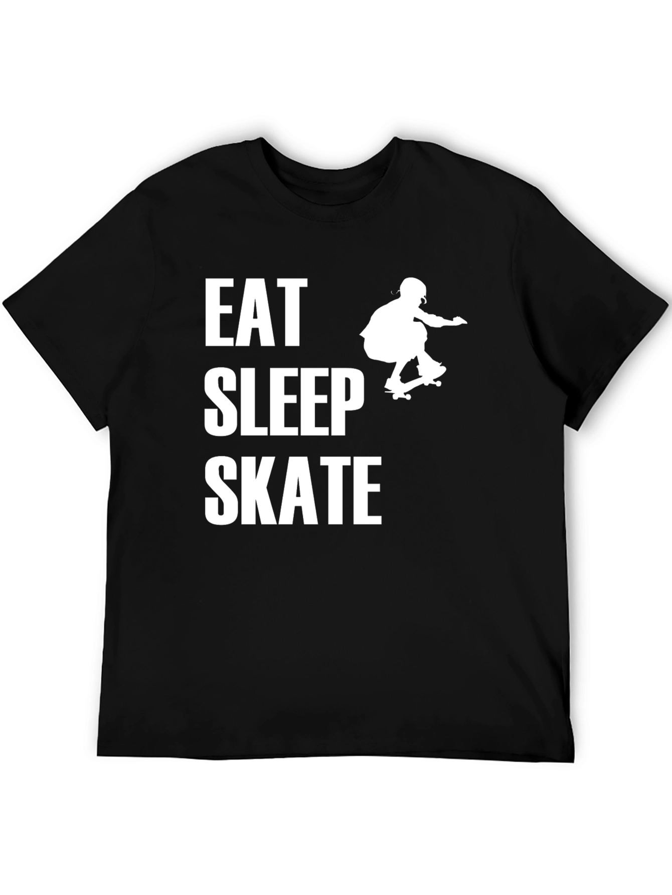 Eat Sleep Skate Black Graphic Tee Shirt