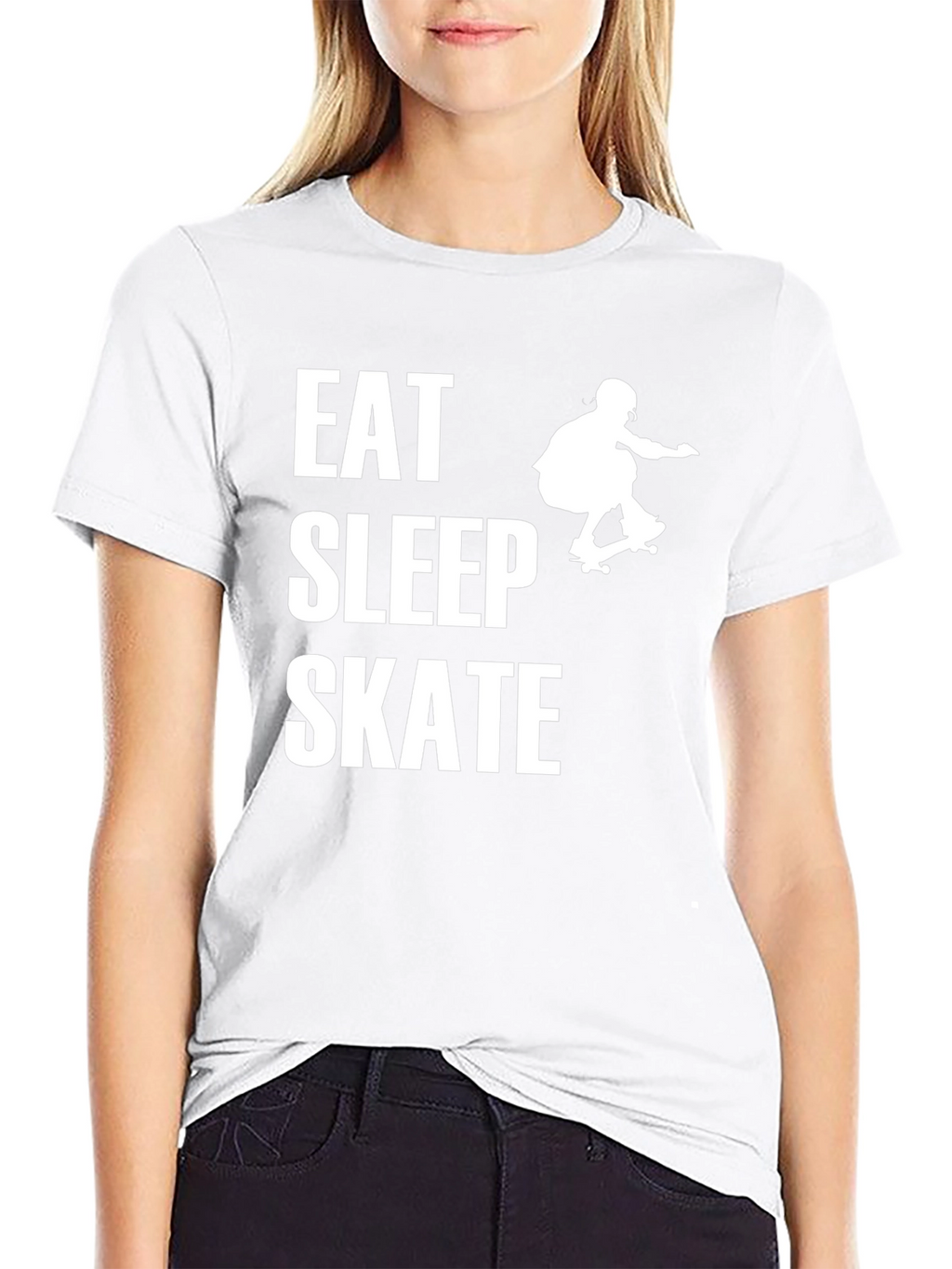 Eat Sleep Skate Black Graphic Tee Shirt