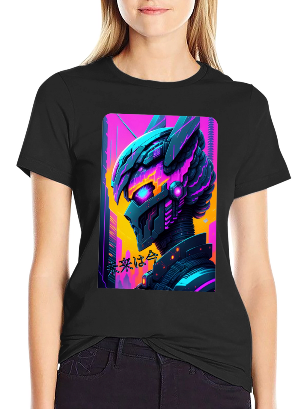 Cyberpunk Robot T-Shirt - Futuristic Graphic Tee