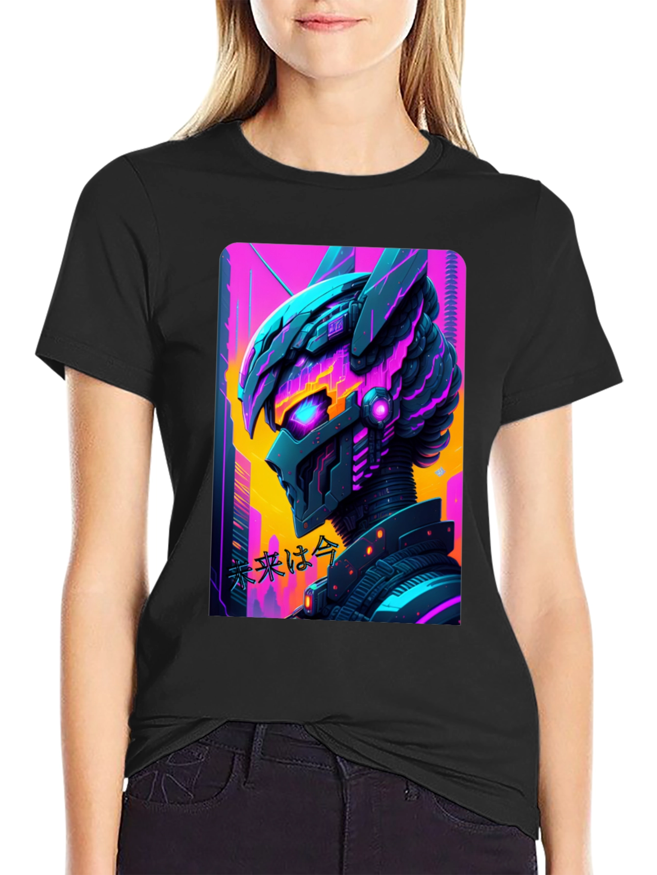 Cyberpunk Robot T-Shirt - Futuristic Graphic Tee