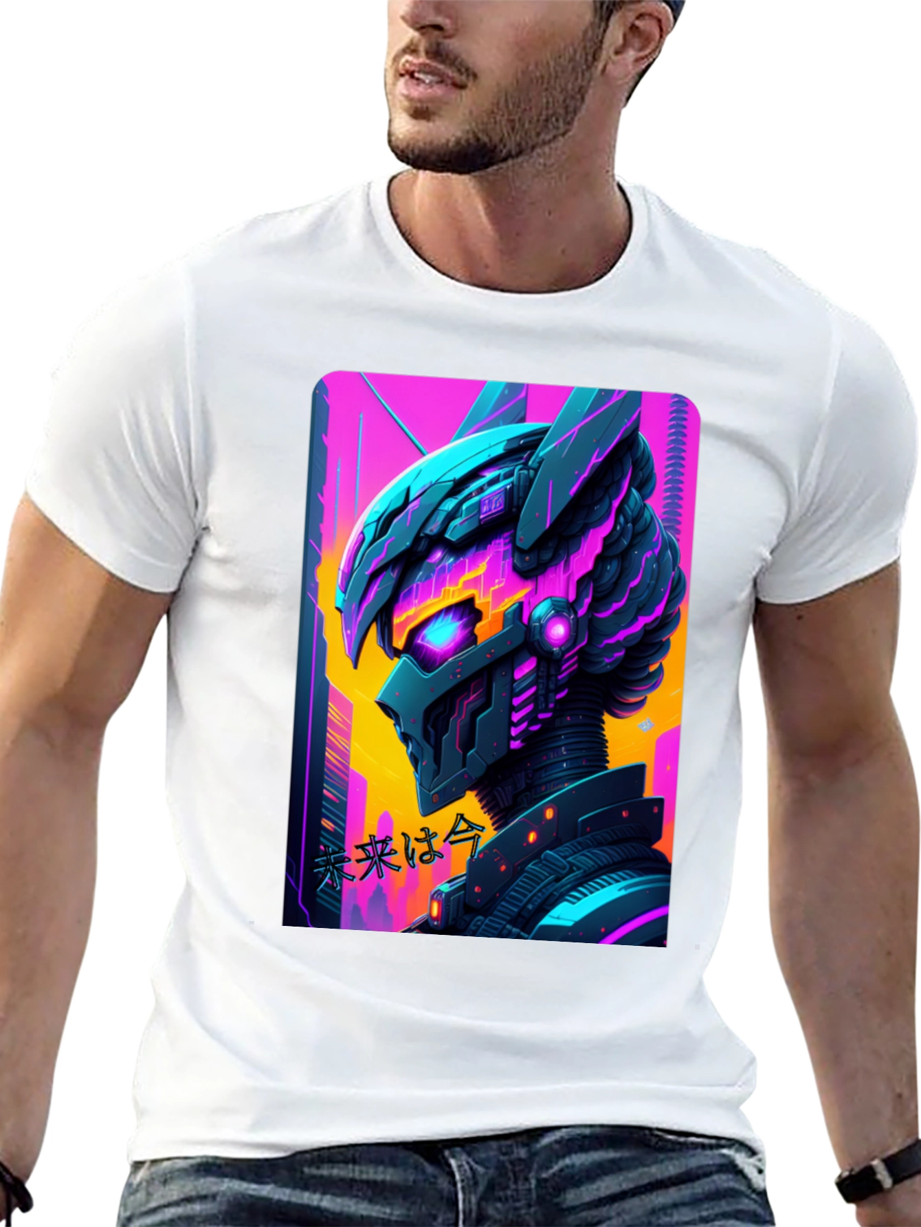 Cyberpunk Robot T-Shirt - Futuristic Graphic Tee