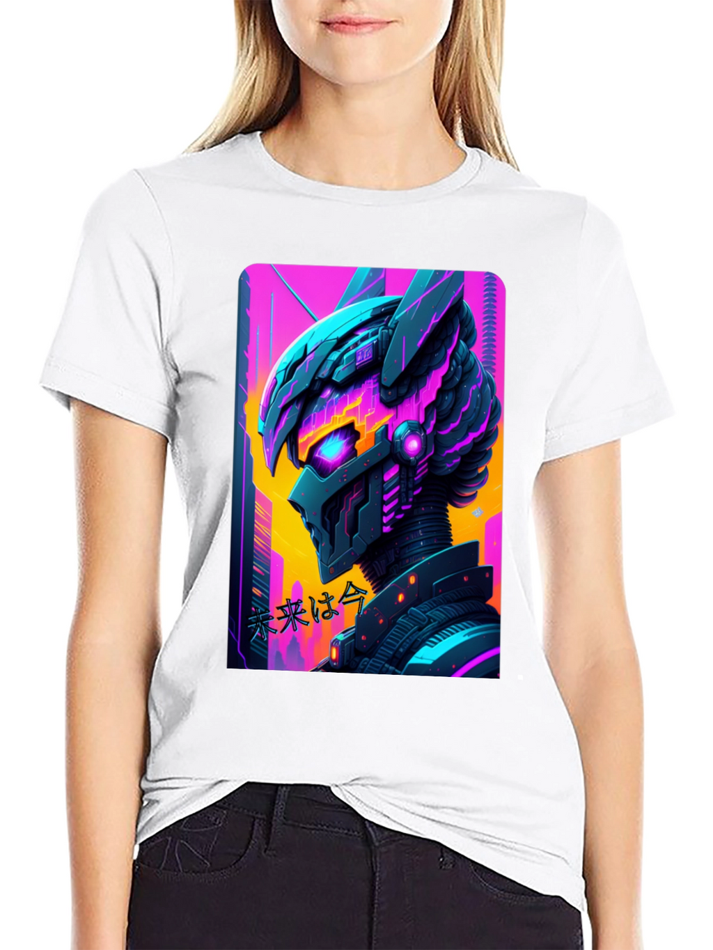 Cyberpunk Robot T-Shirt - Futuristic Graphic Tee