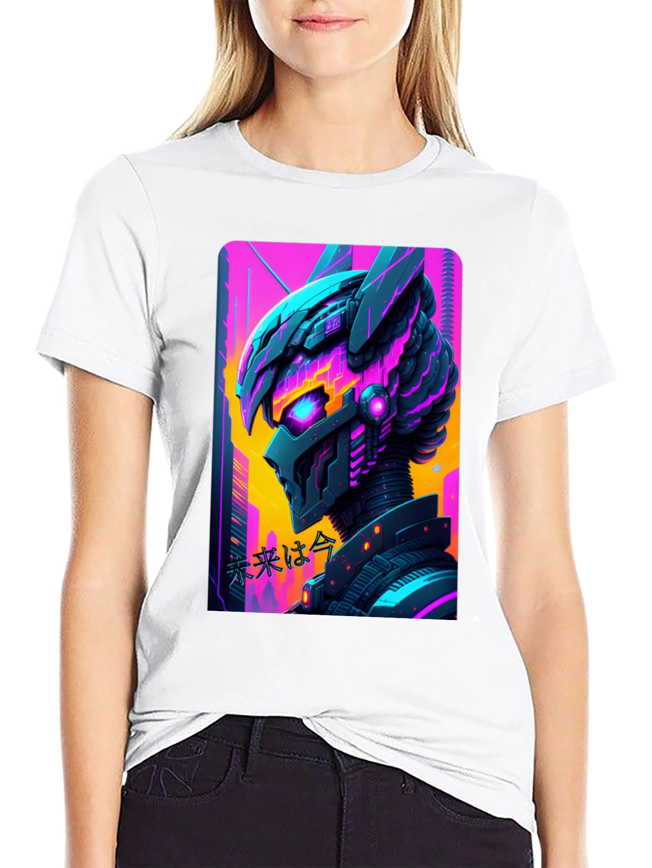Cyberpunk Robot T-Shirt - Futuristic Graphic Tee