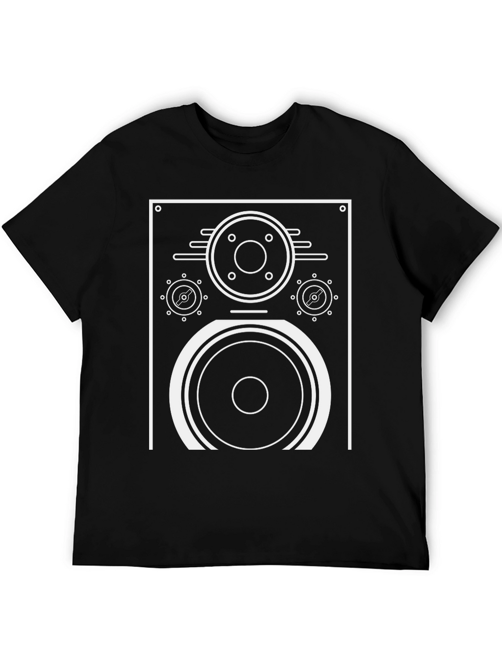 Retro Speaker Graphic T-Shirt - Black