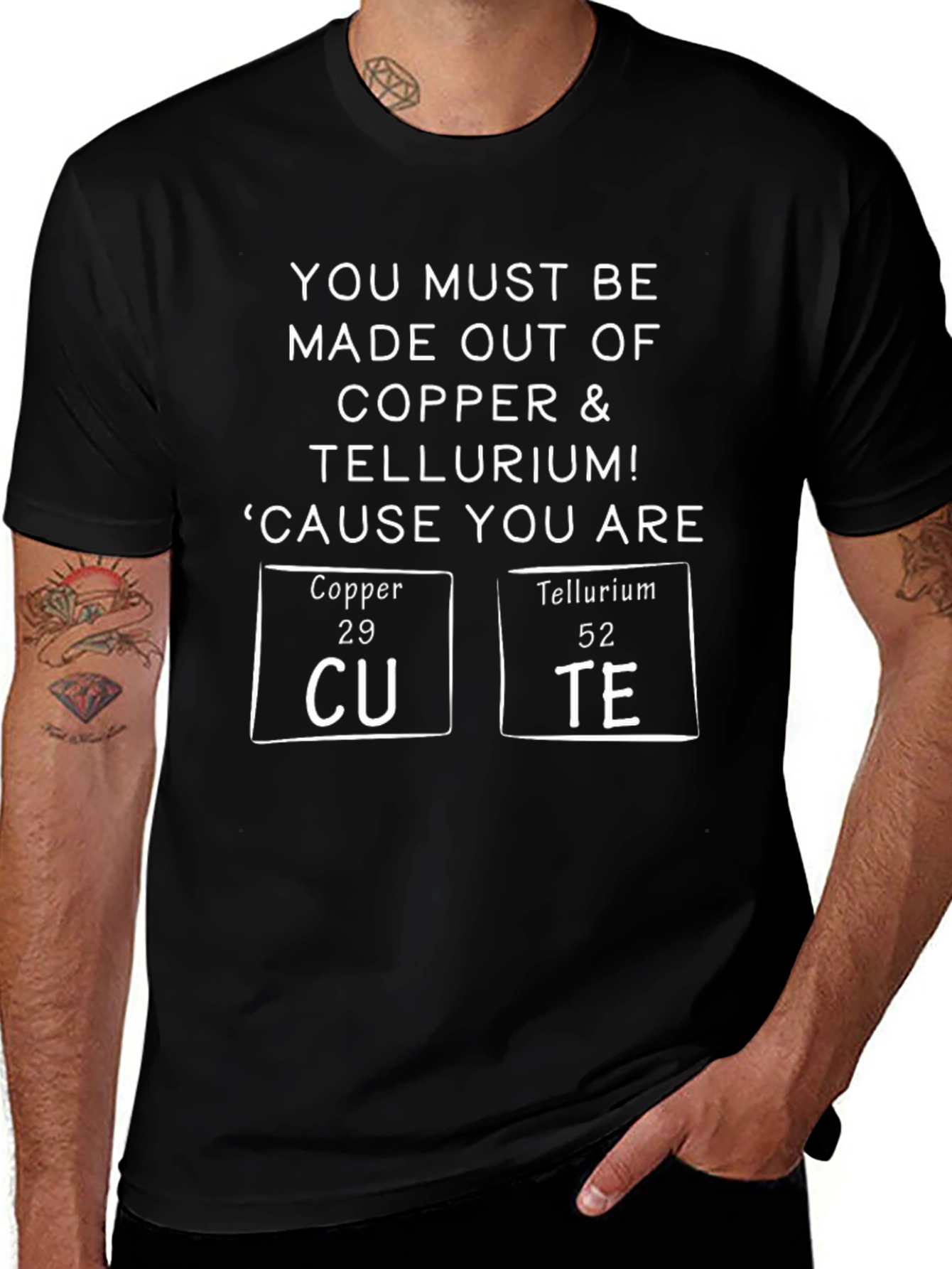Cute Chemistry Pun T-Shirt - Copper and Tellurium