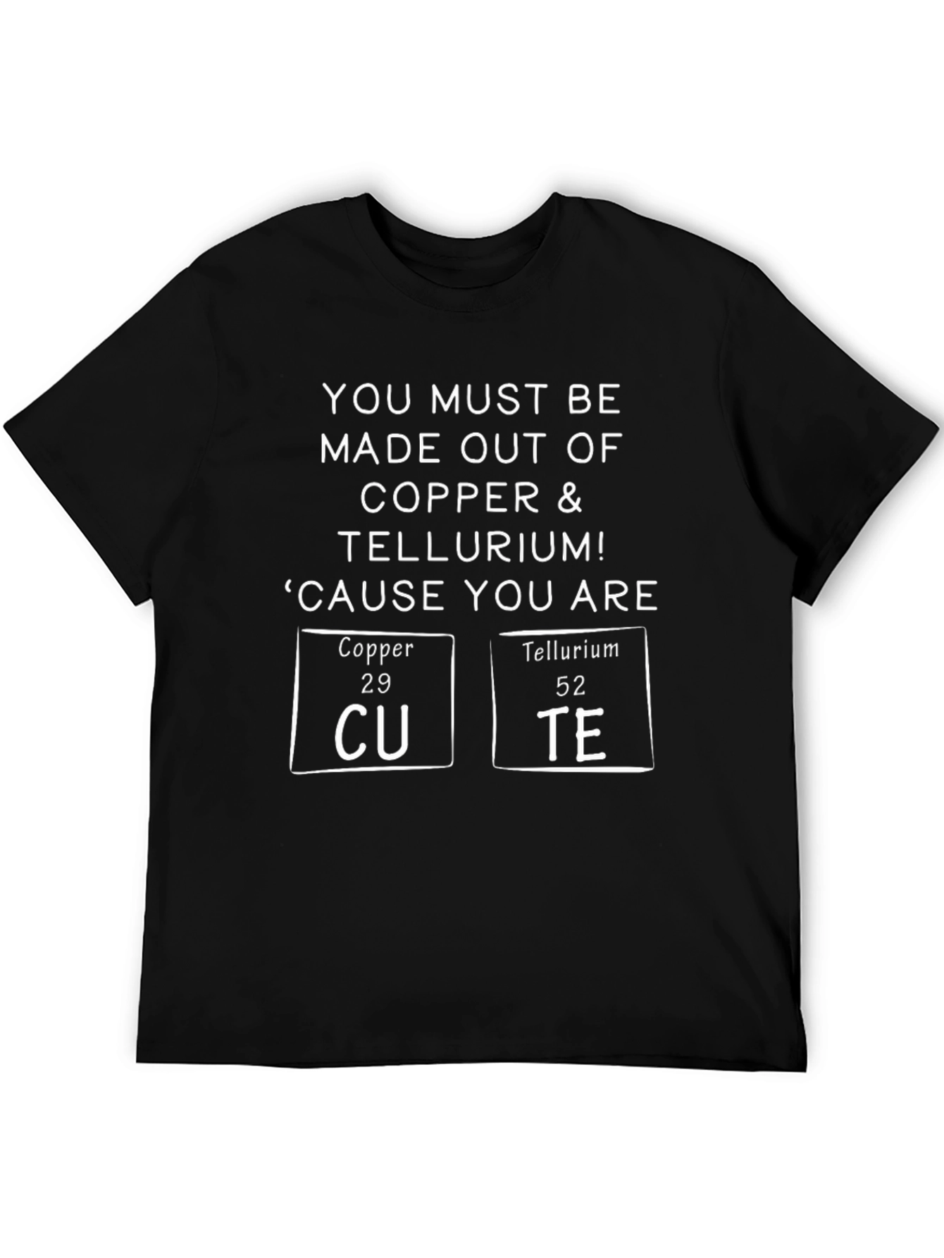Cute Chemistry Pun T-Shirt - Copper and Tellurium