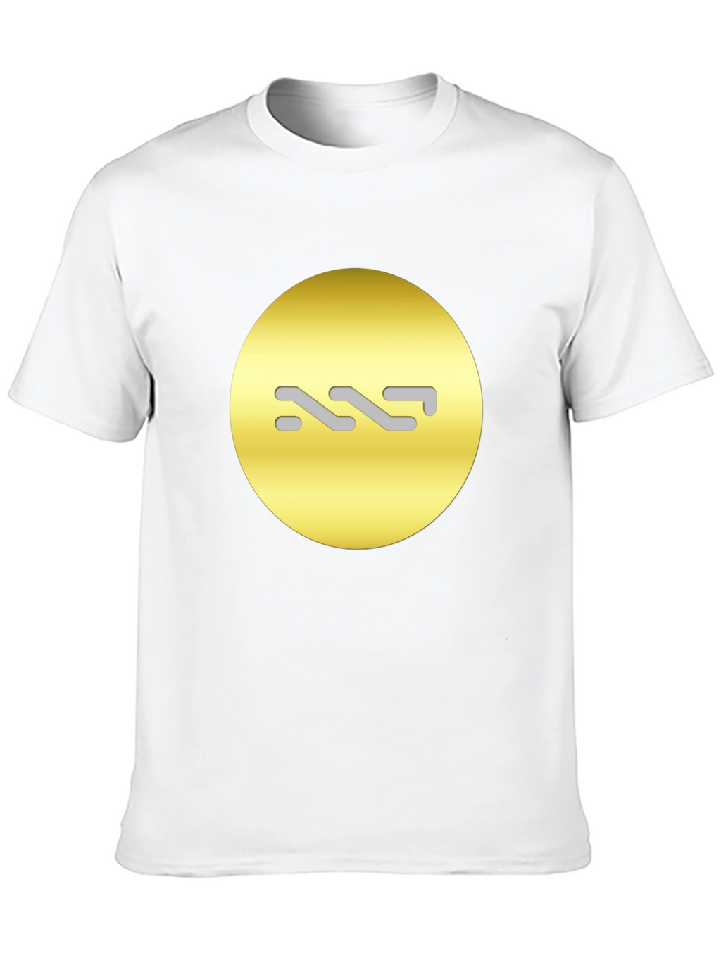 Modern Black Tee with Abstract Gold Design