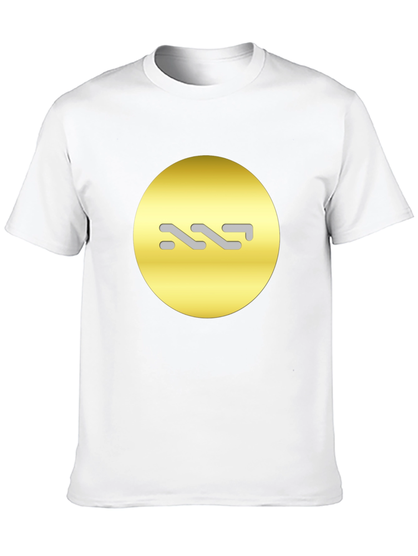 Modern Black Tee with Abstract Gold Design