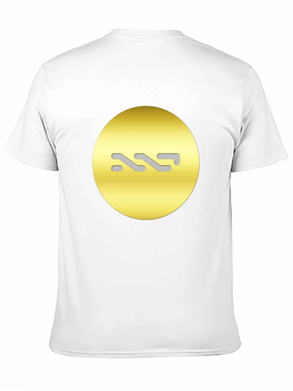 Modern Black Tee with Abstract Gold Design
