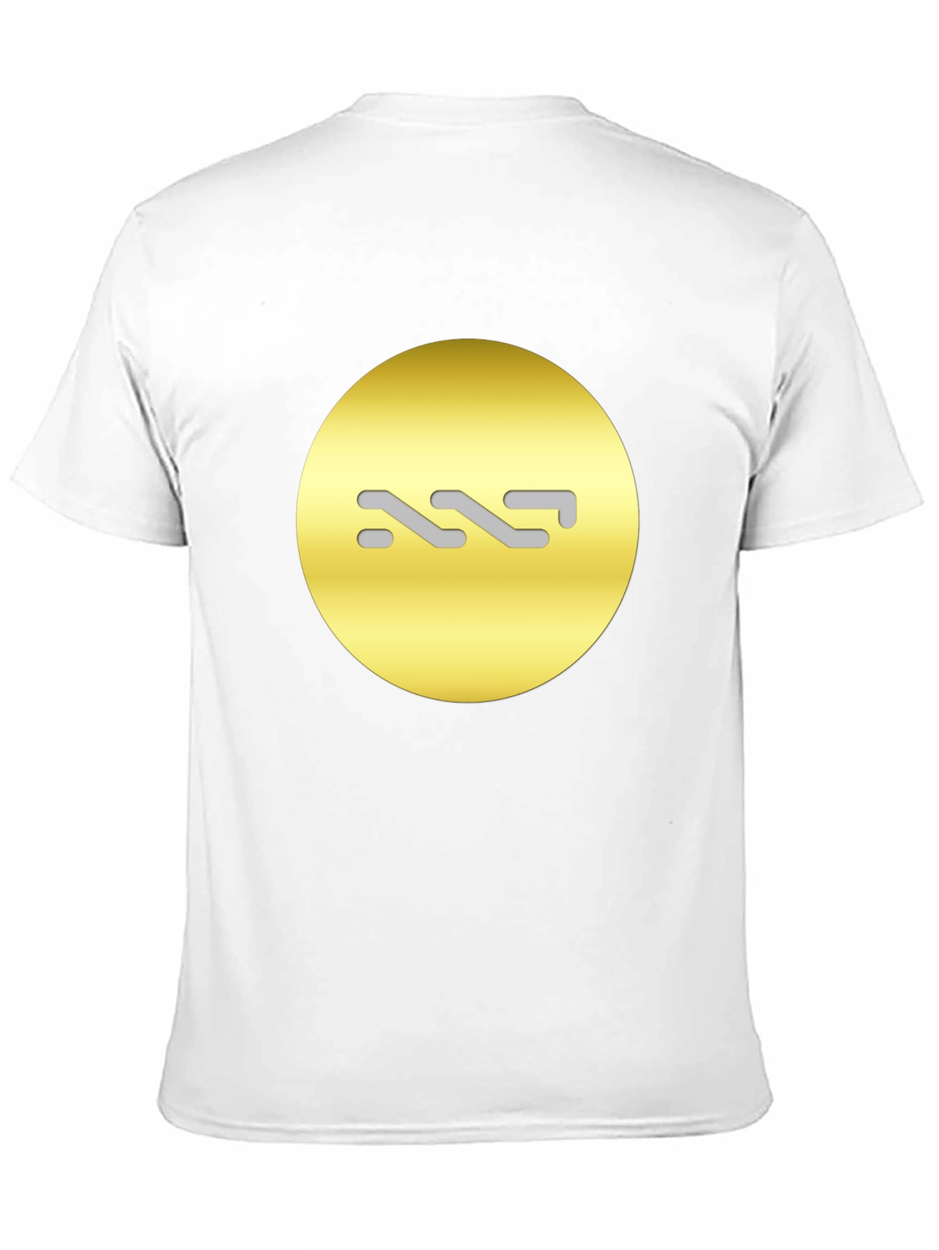Modern Black Tee with Abstract Gold Design