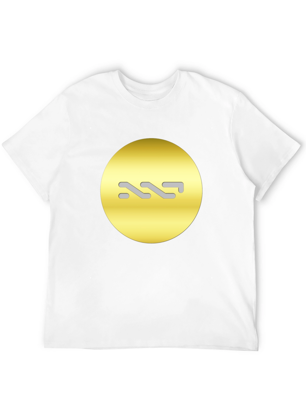 Modern Black Tee with Abstract Gold Design