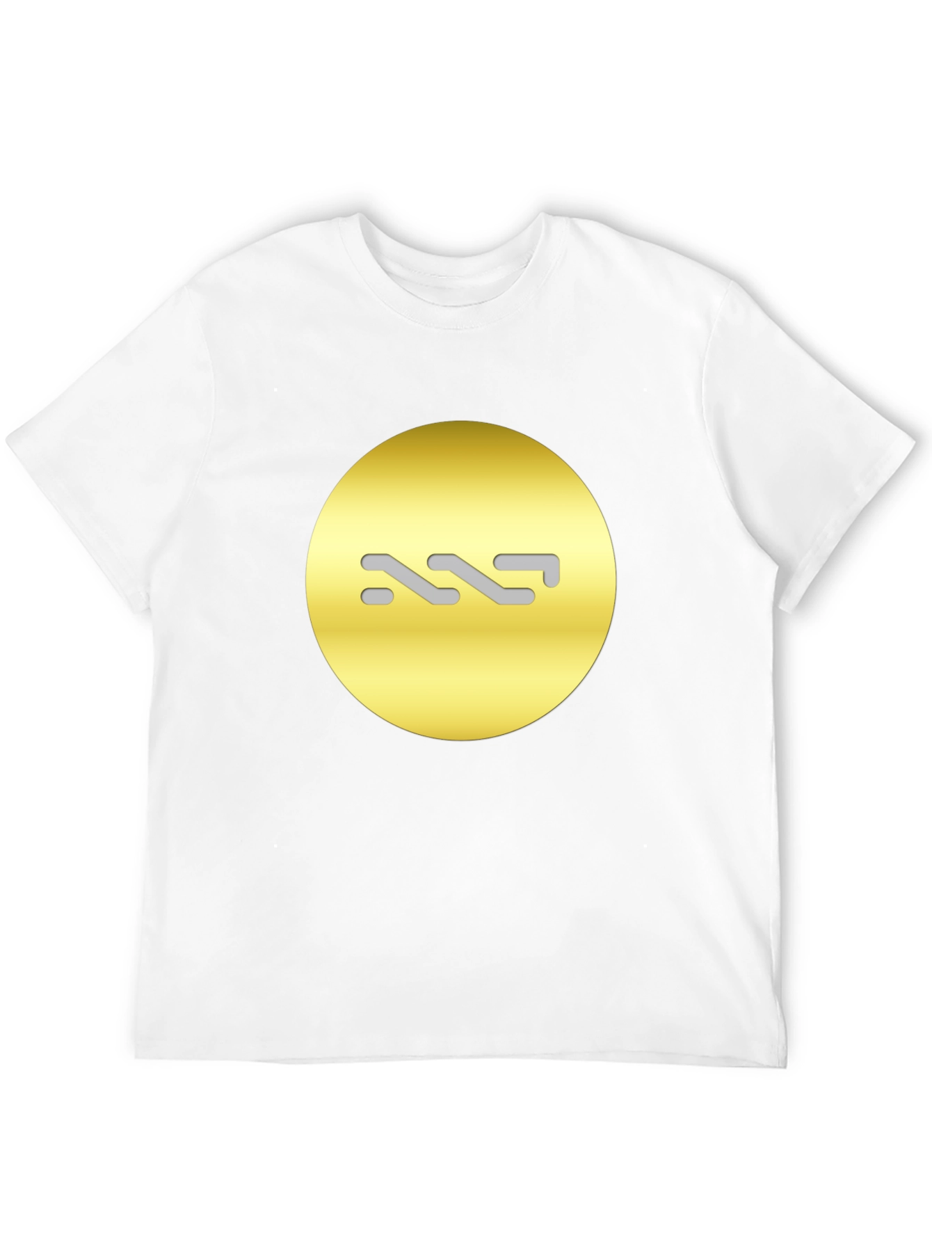 Modern Black Tee with Abstract Gold Design