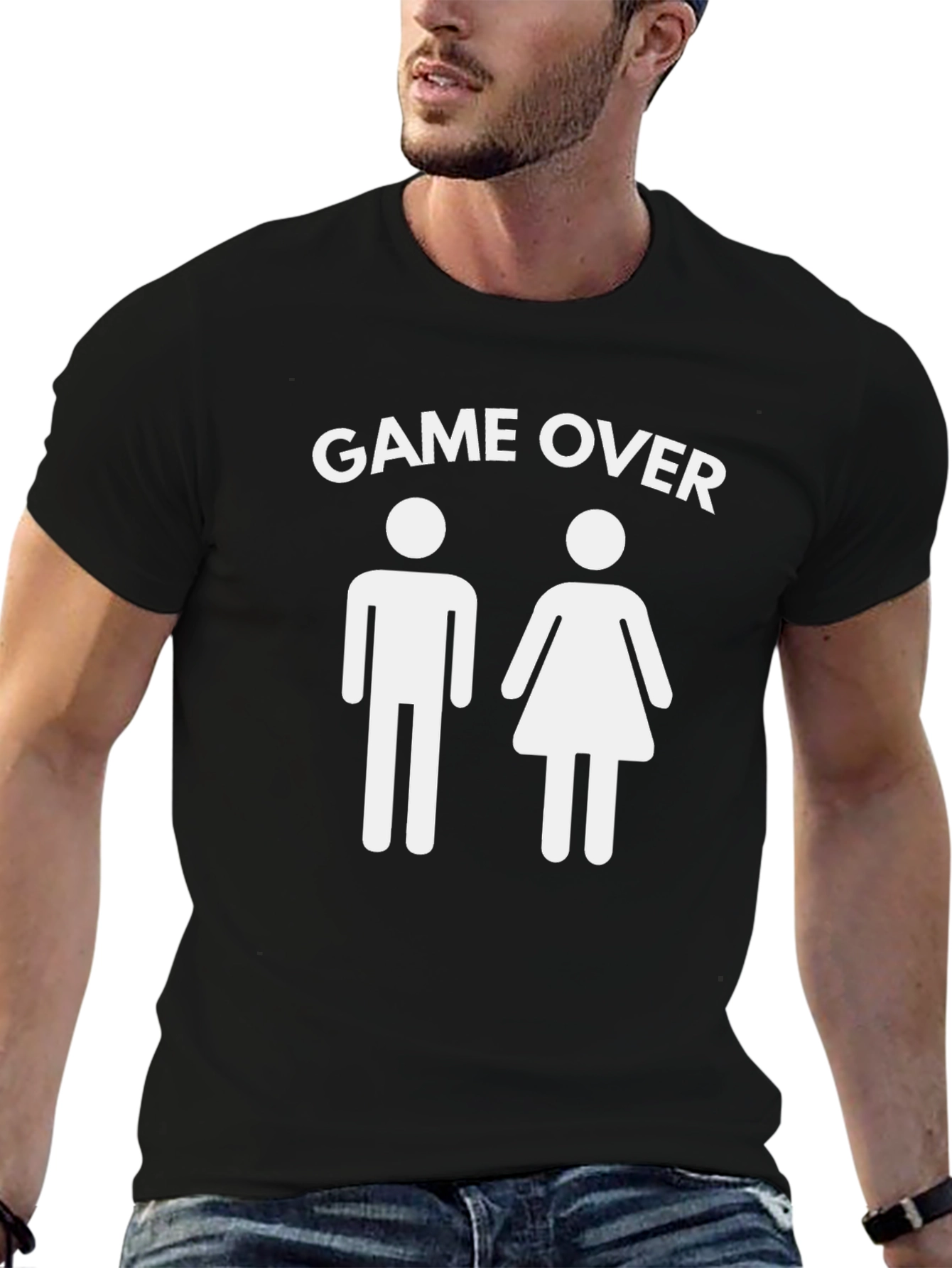 Game Over Couple T-Shirt Funny Newlywed Graphic Tee